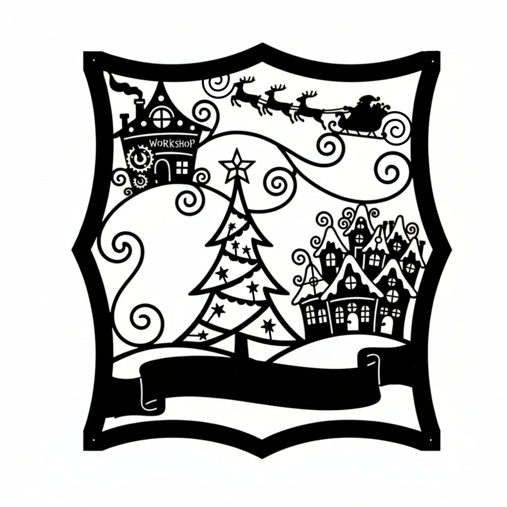 Personalized Christmas Village Monogram