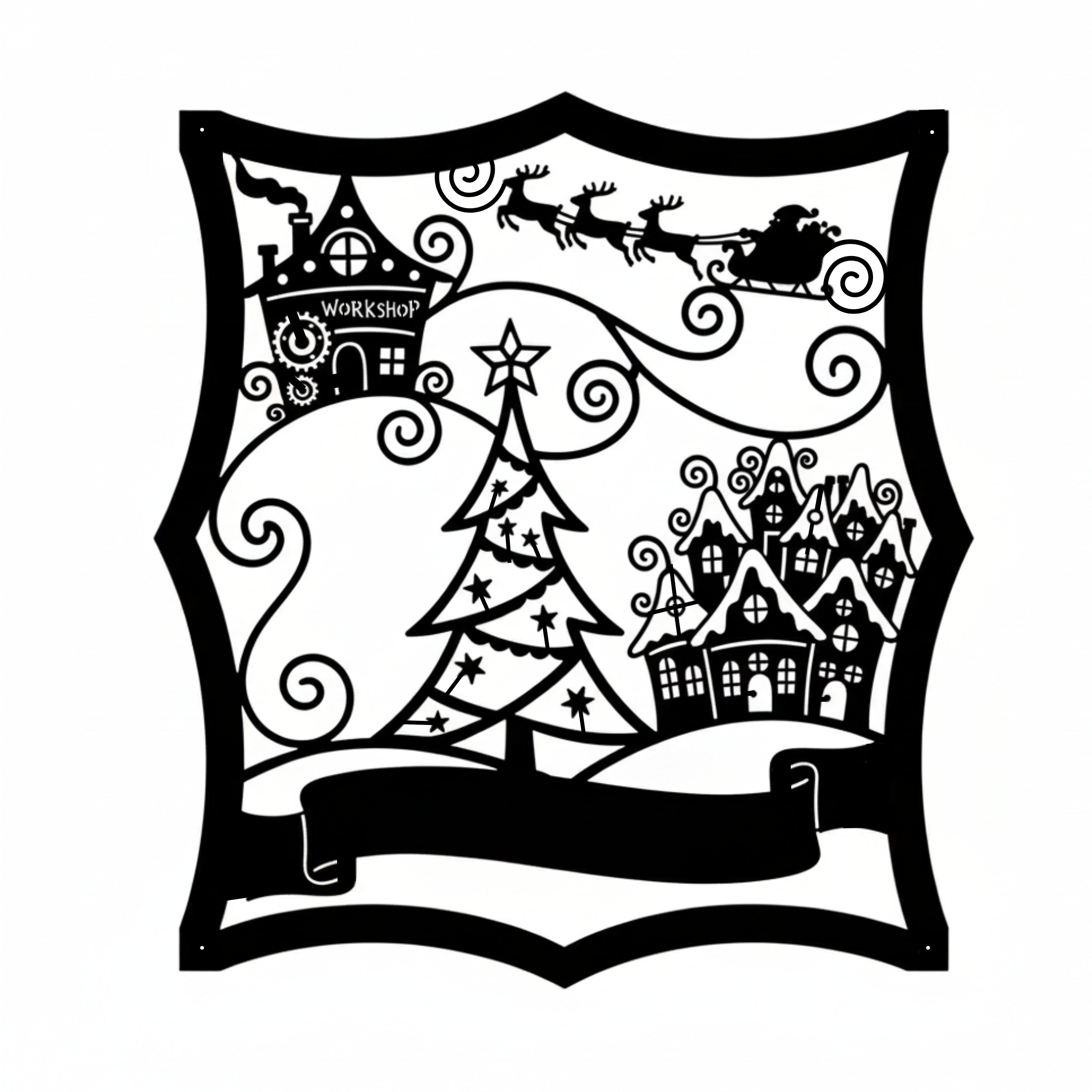 Personalized Christmas Village Monogram