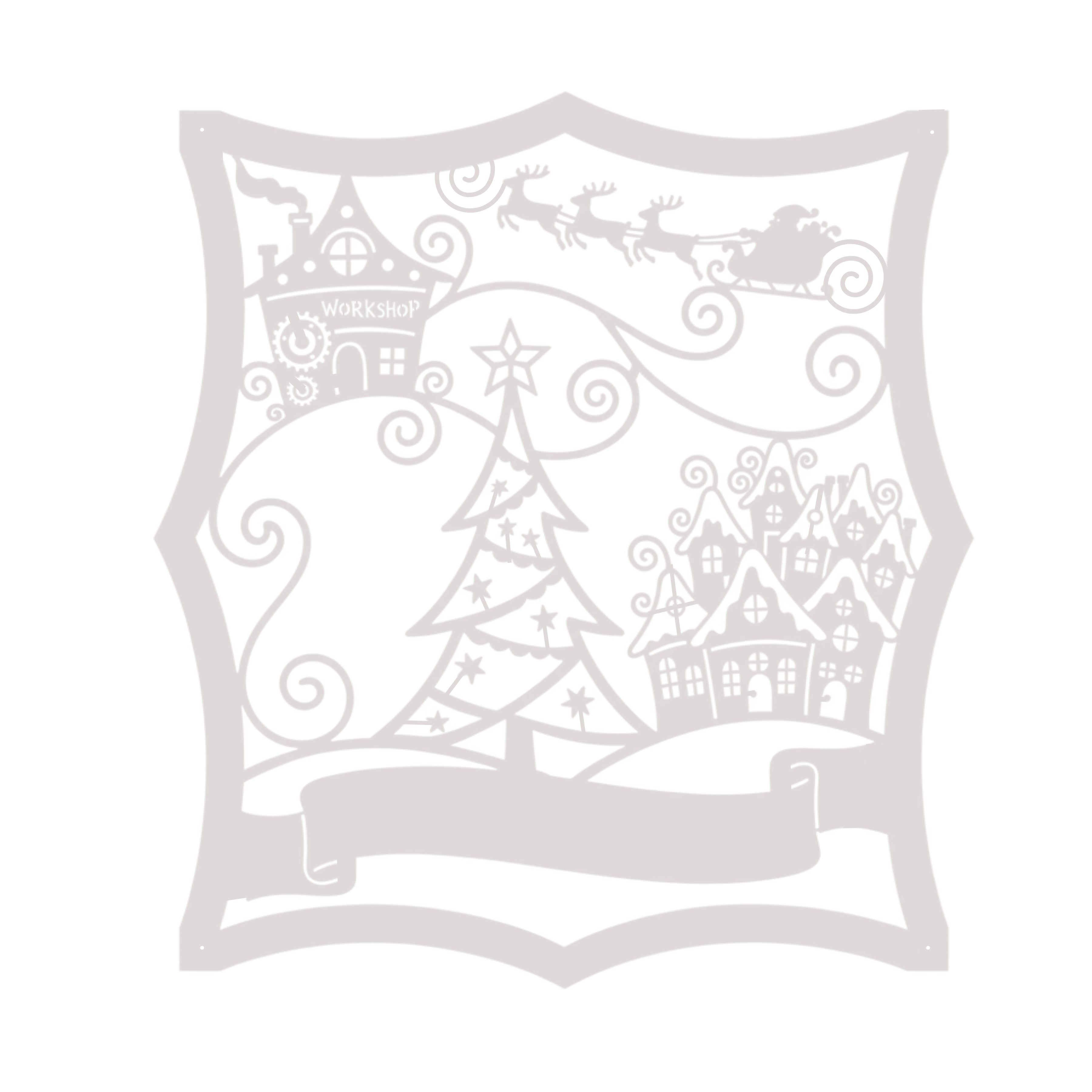 Personalized Christmas Village Monogram