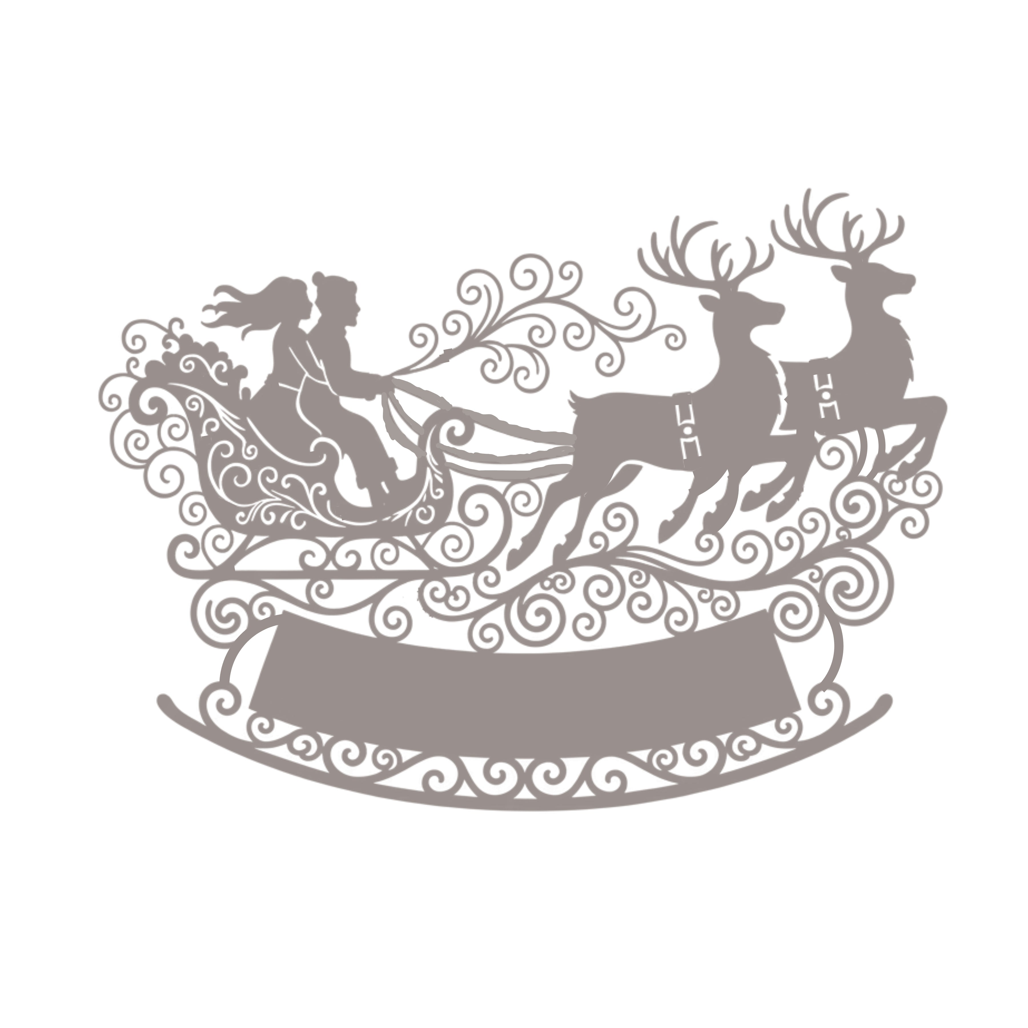 Personalized Sleigh For Two Monogram
