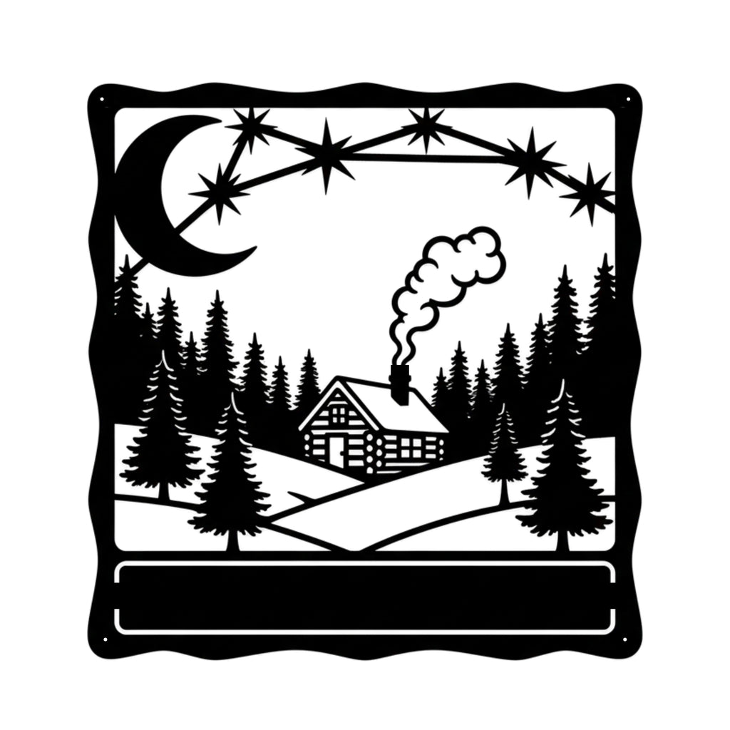 Personalized Cozy Cabin Monogram