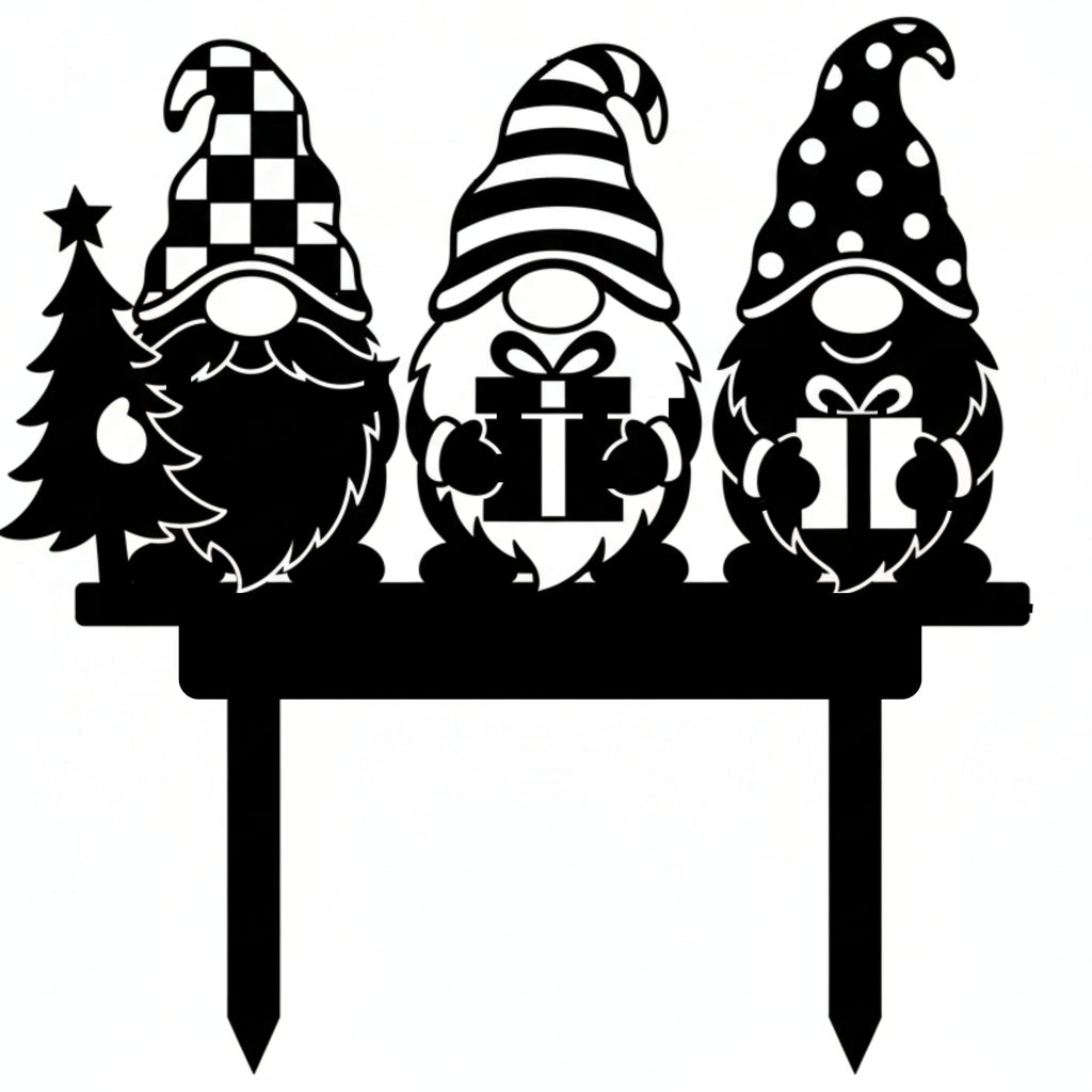 Personalized Merry Gnomes Yard Sign