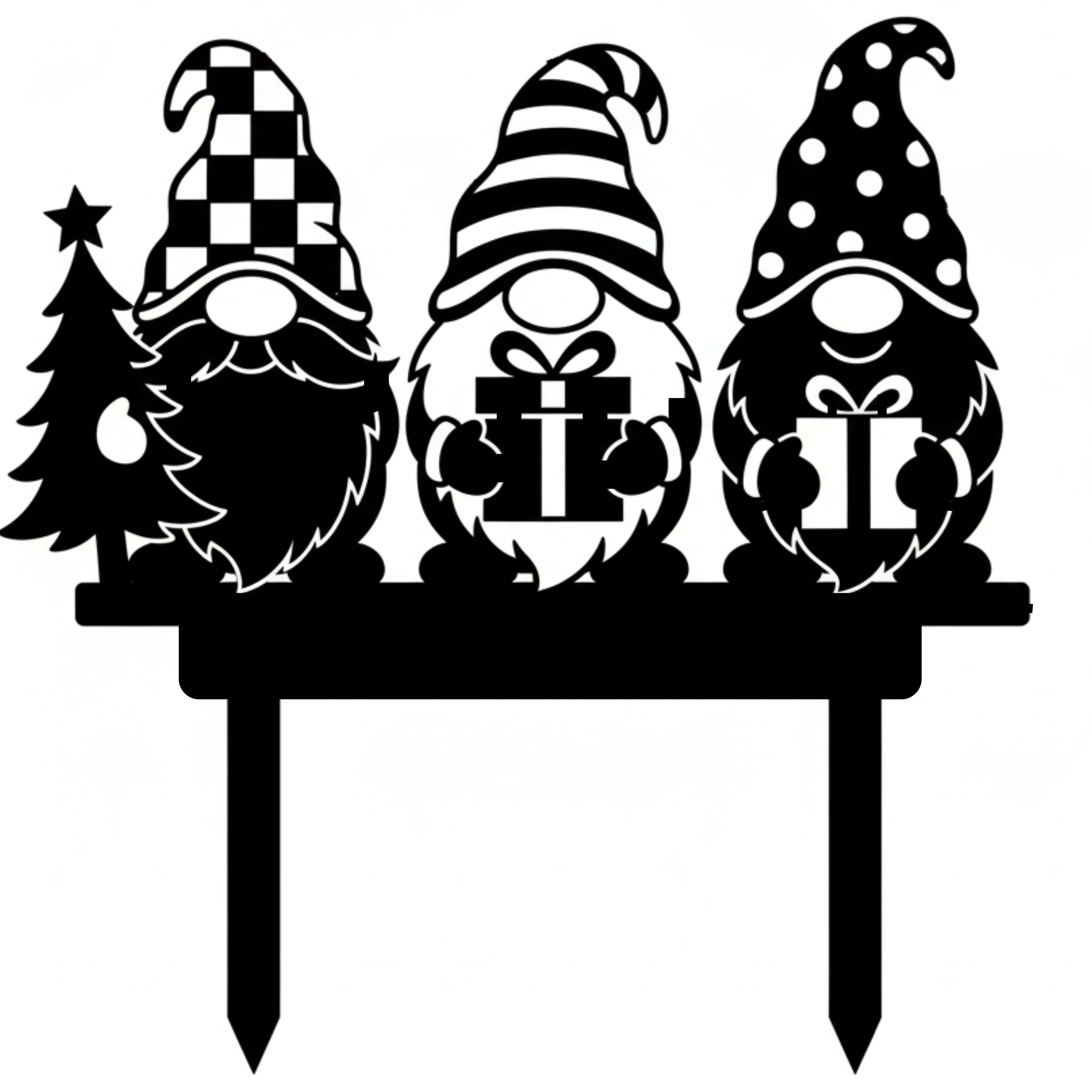 Personalized Merry Gnomes Yard Sign