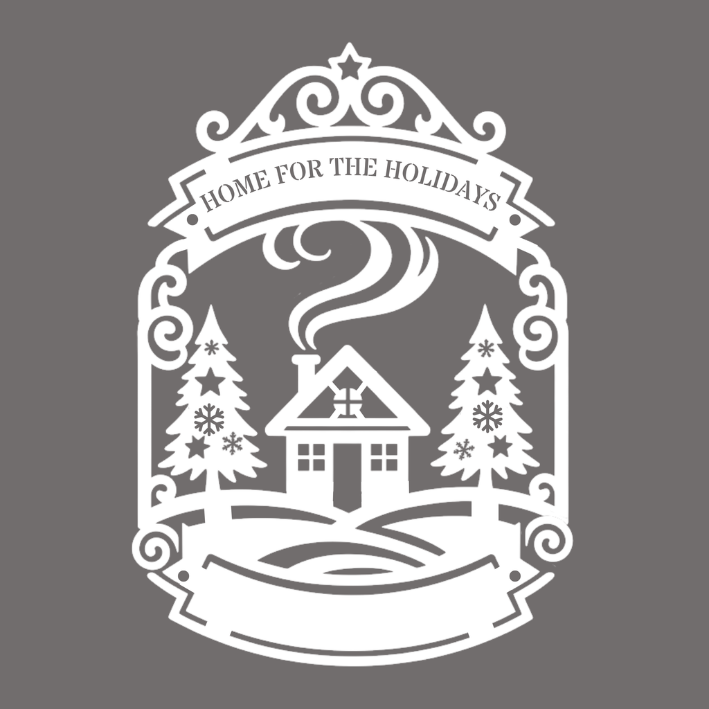 Personalized Home For The Holidays Monogram