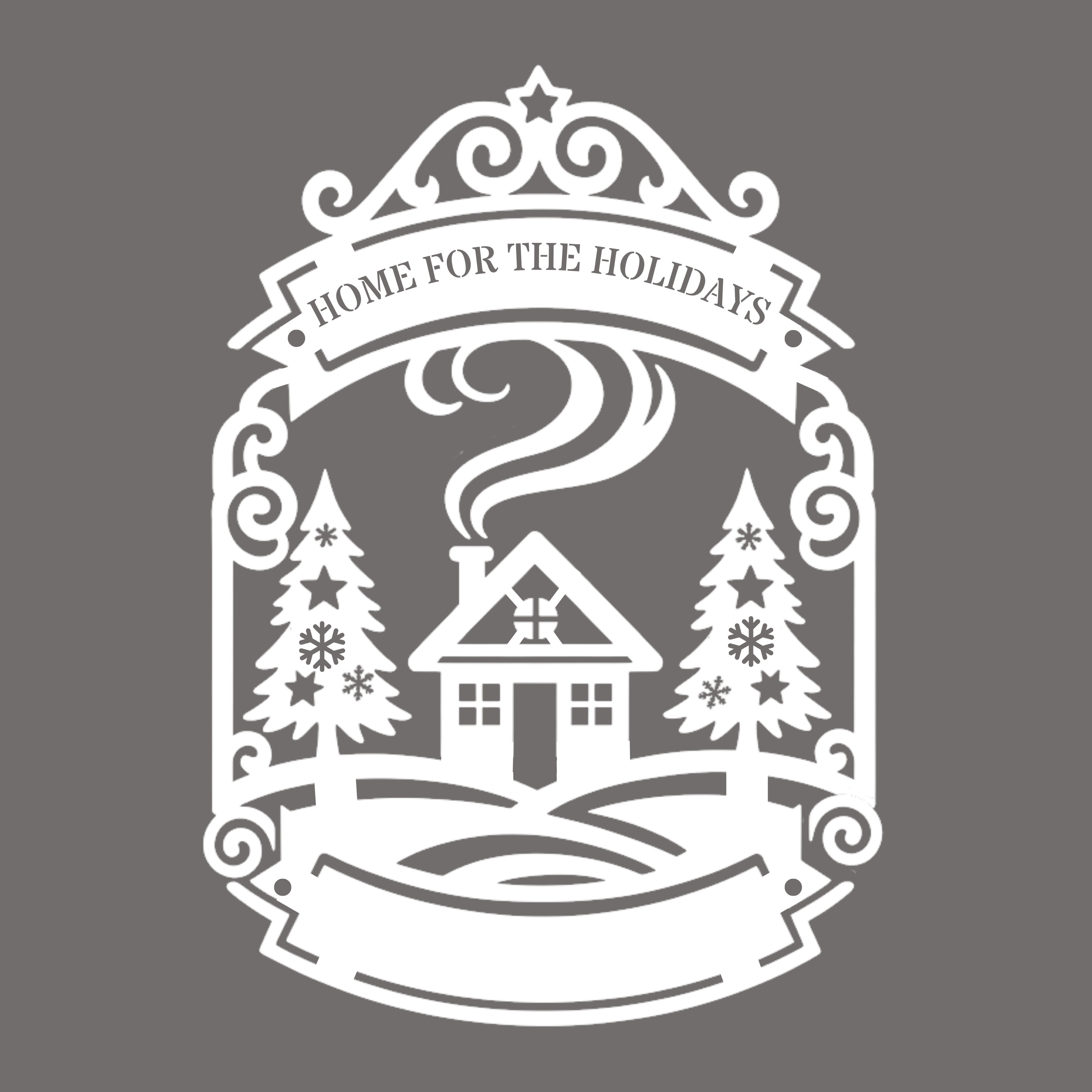 Personalized Home For The Holidays Monogram