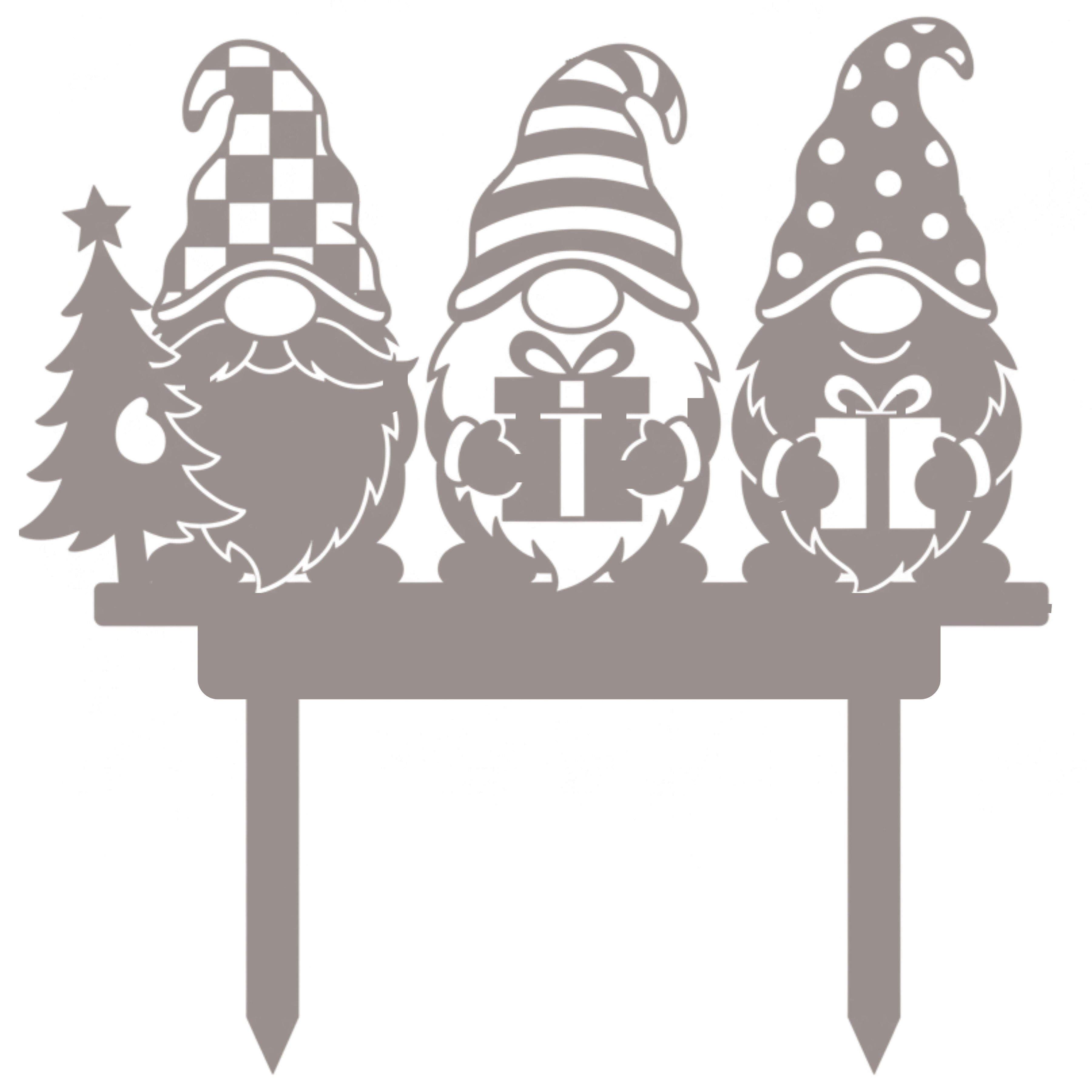 Personalized Merry Gnomes Yard Sign