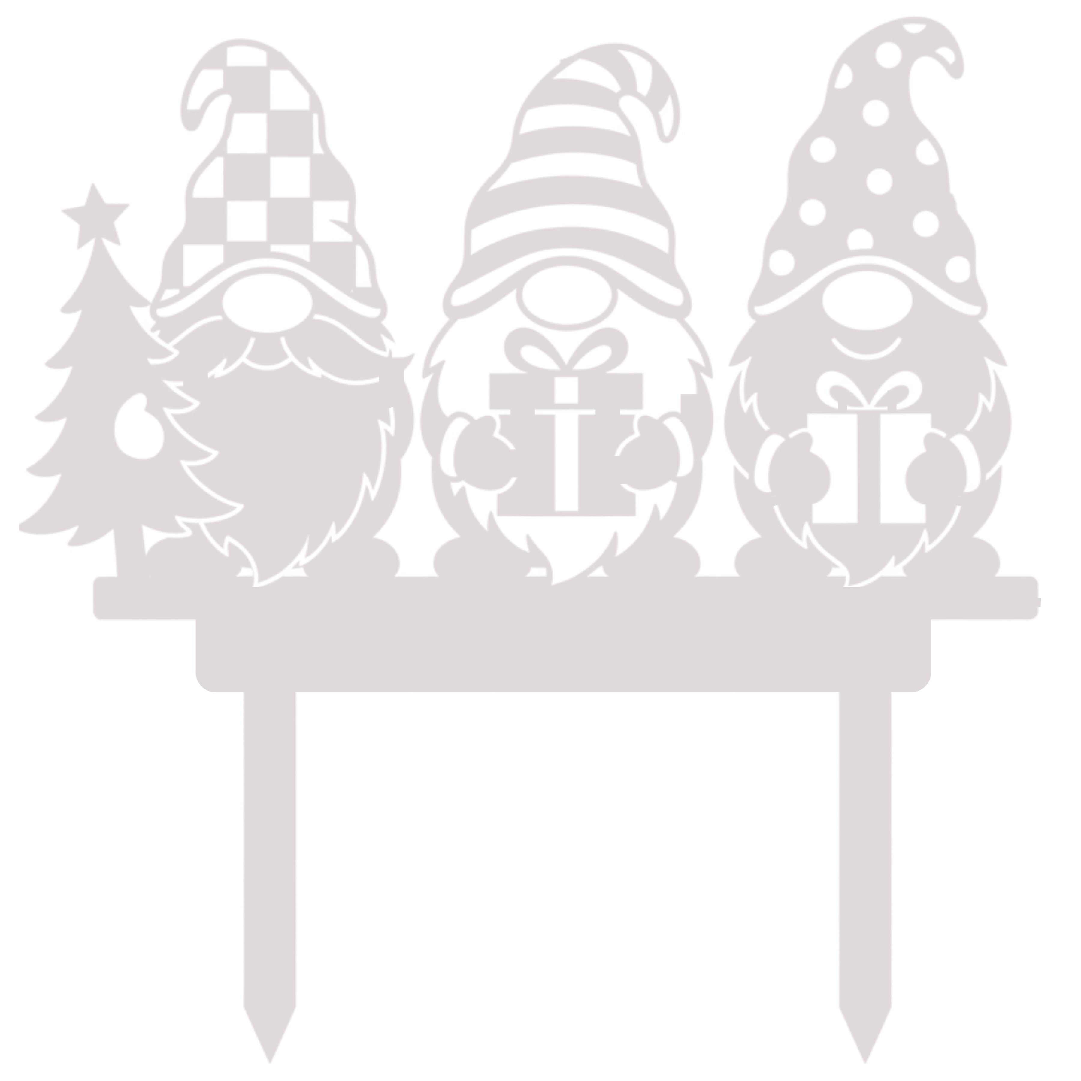 Personalized Merry Gnomes Yard Sign