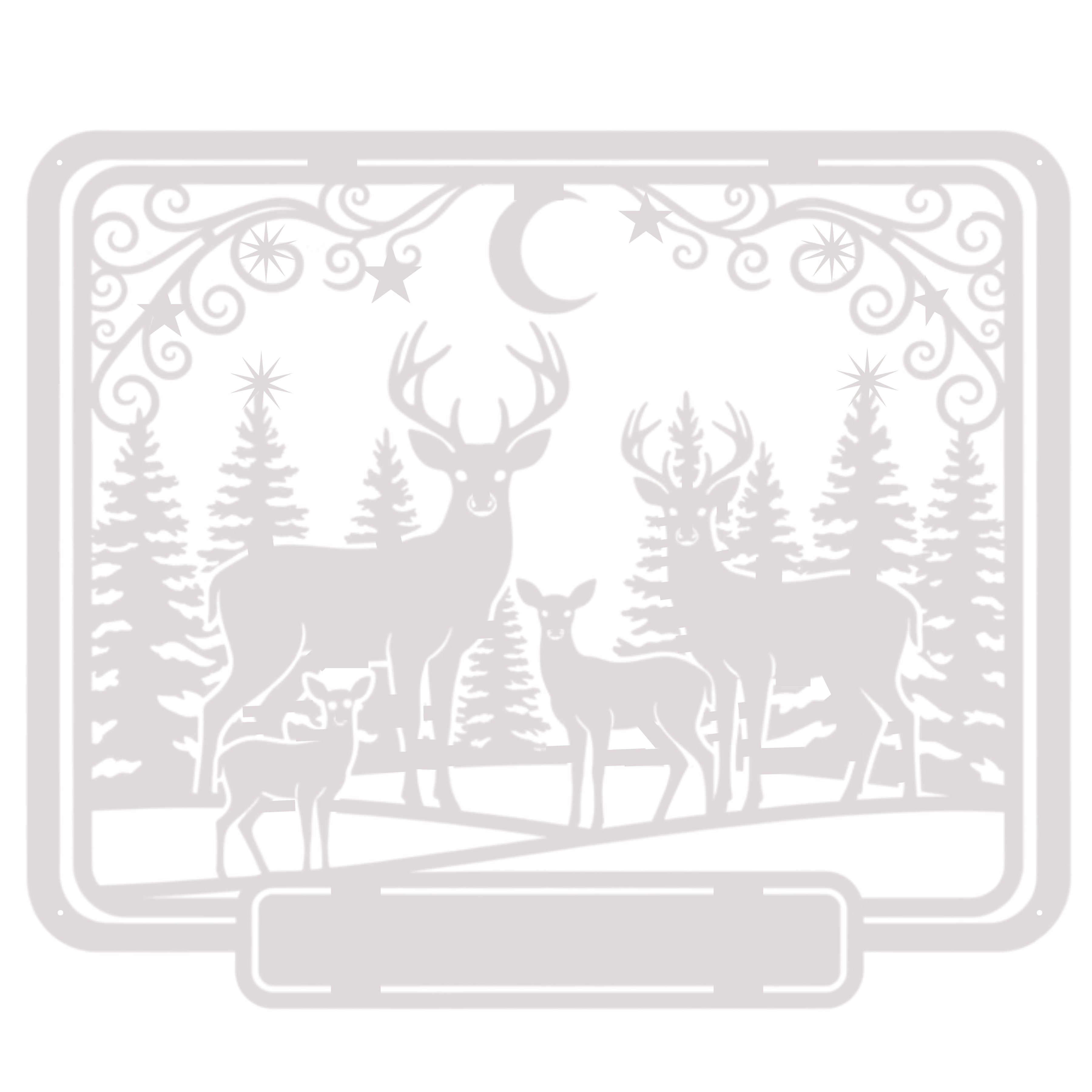 Personalized Deer Family Monogram