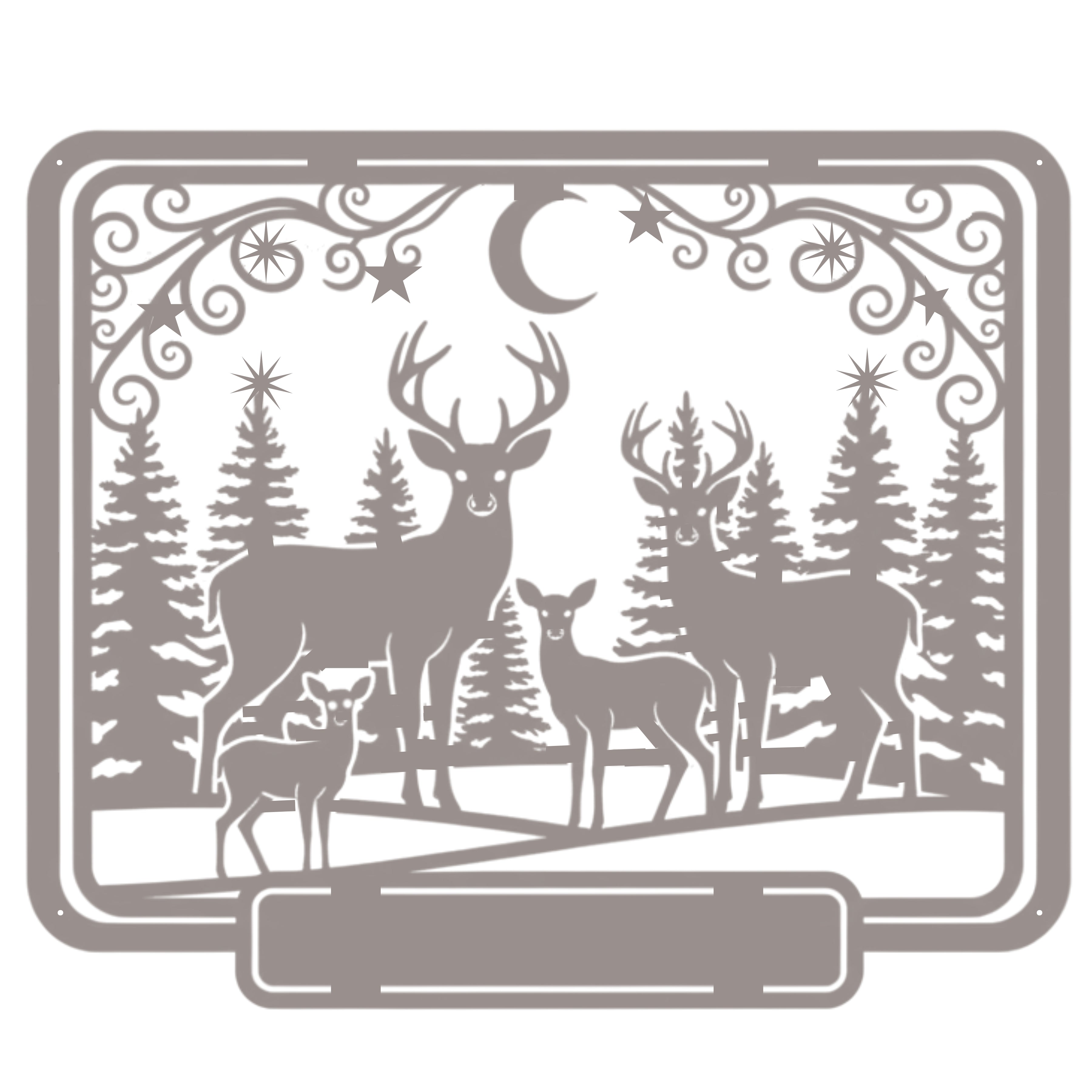 Personalized Deer Family Monogram