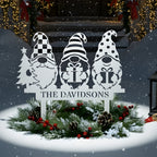 Personalized Merry Gnomes Yard Sign