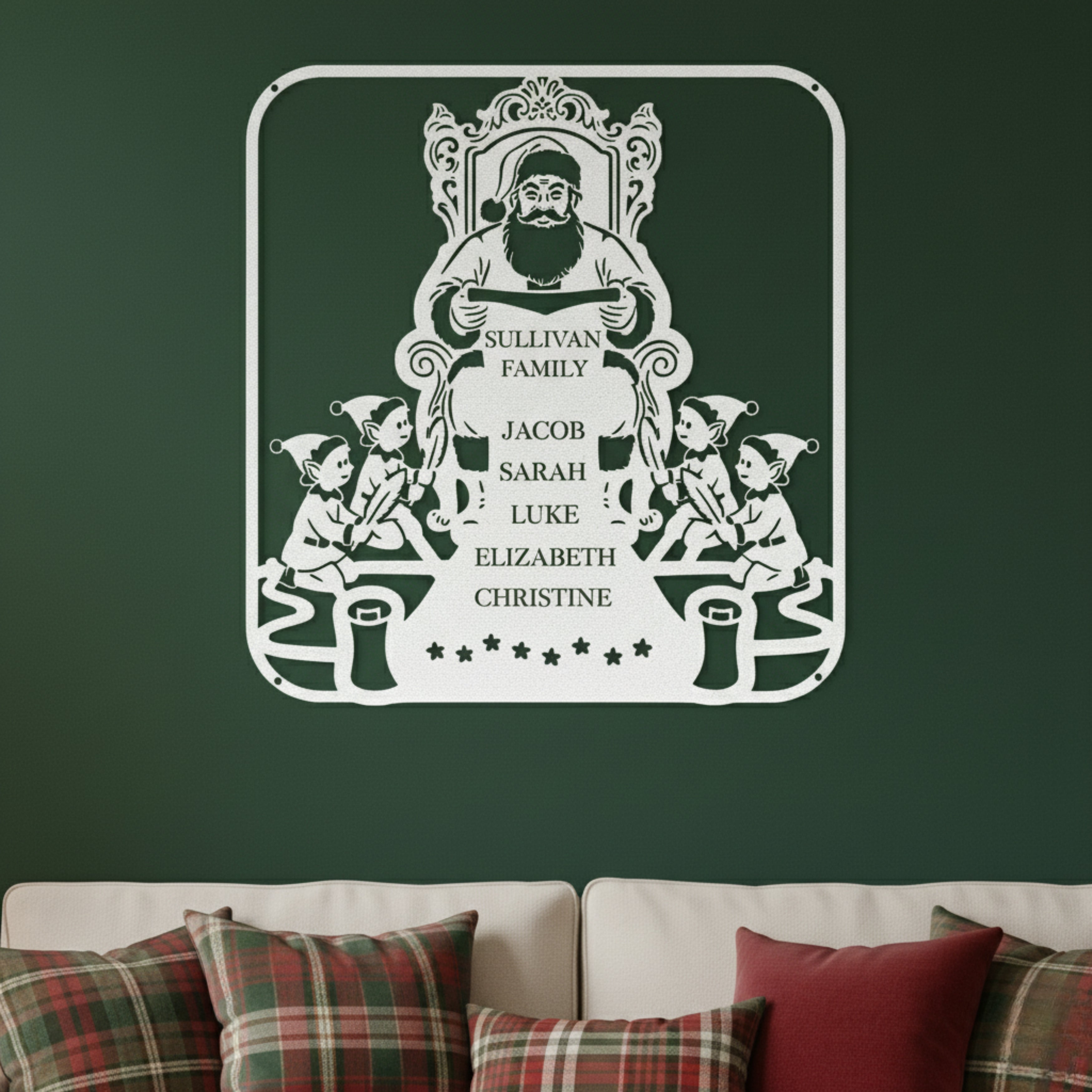 Personalized Santa's List Monogram