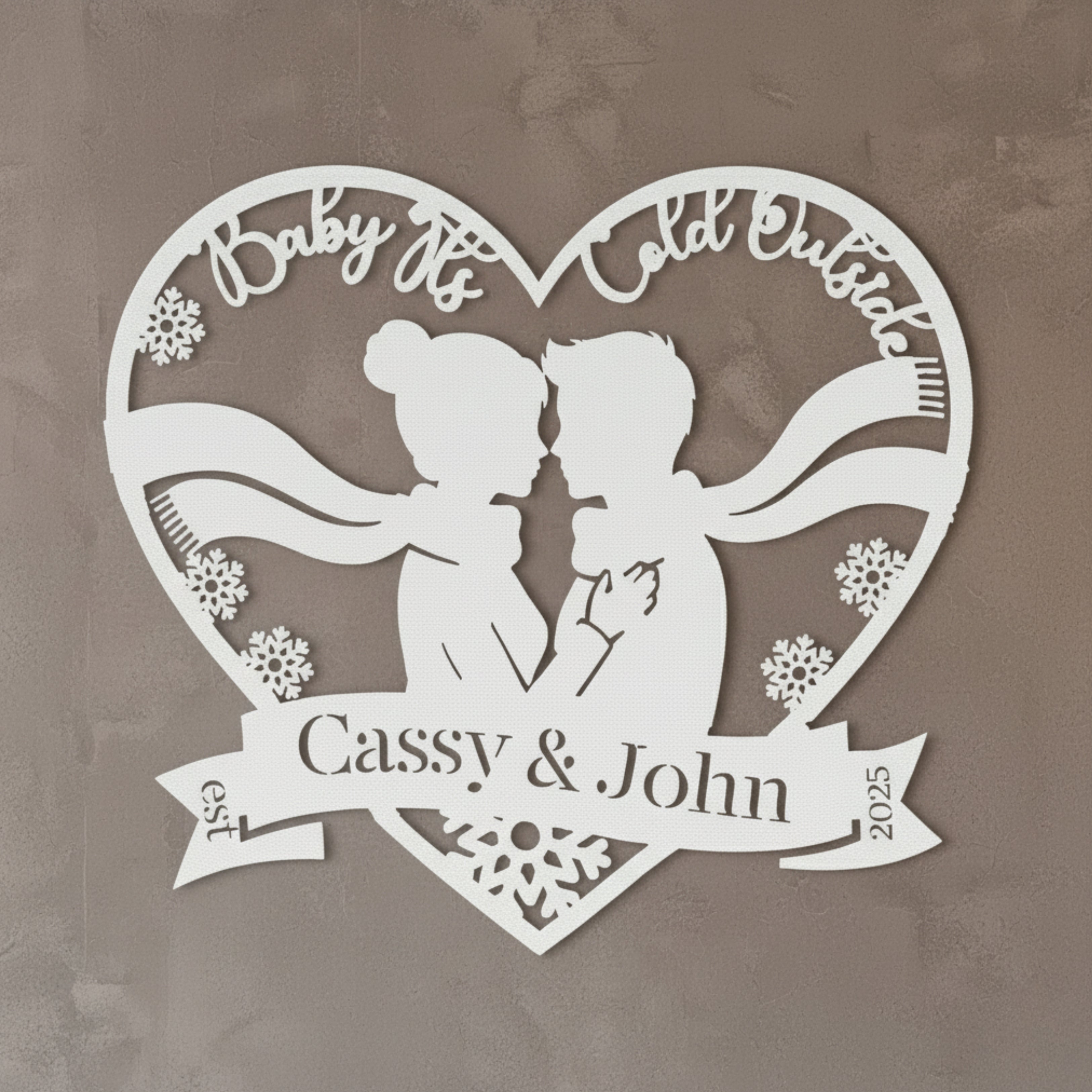 Personalized Baby It's Cold Outside Monogram