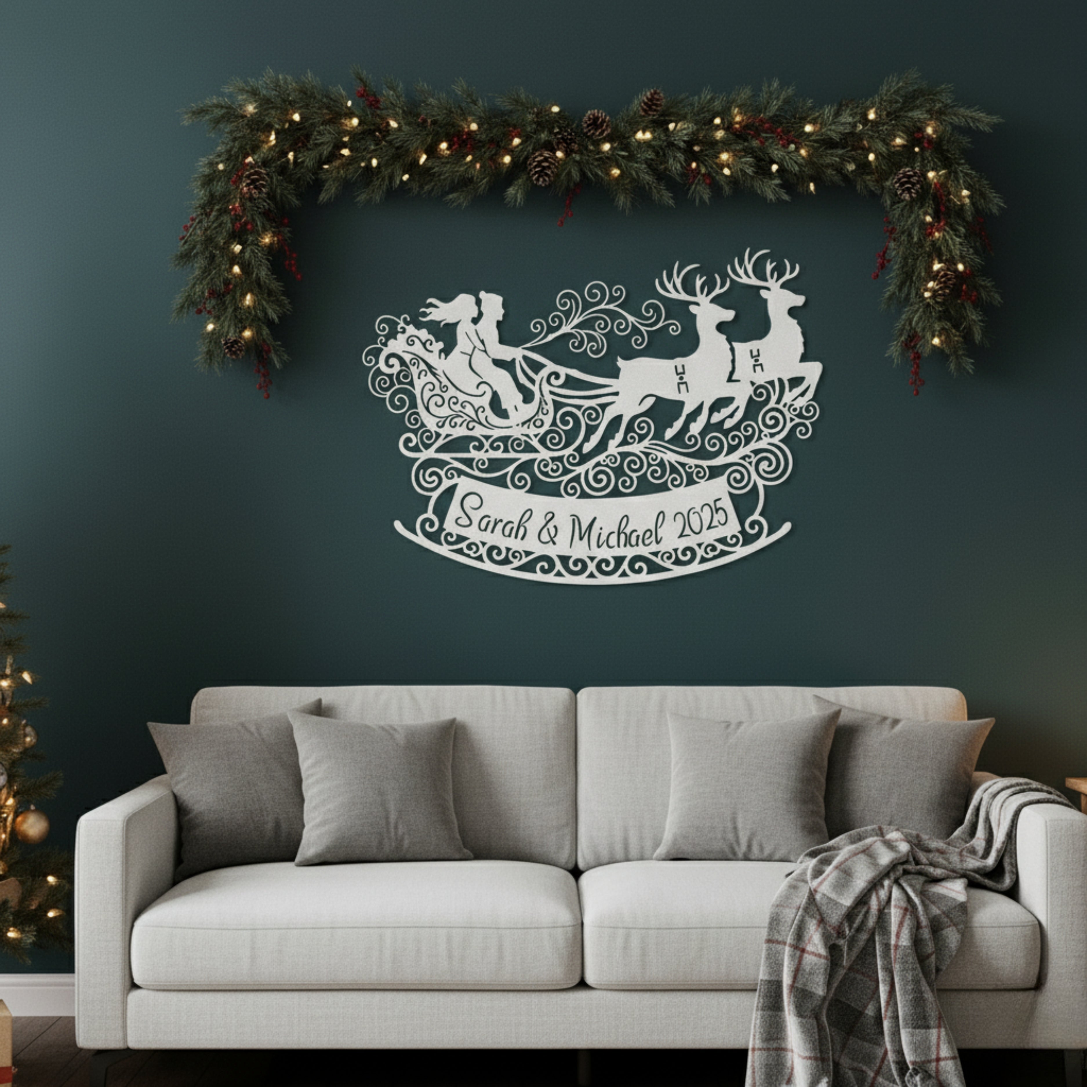 Personalized Sleigh For Two Monogram