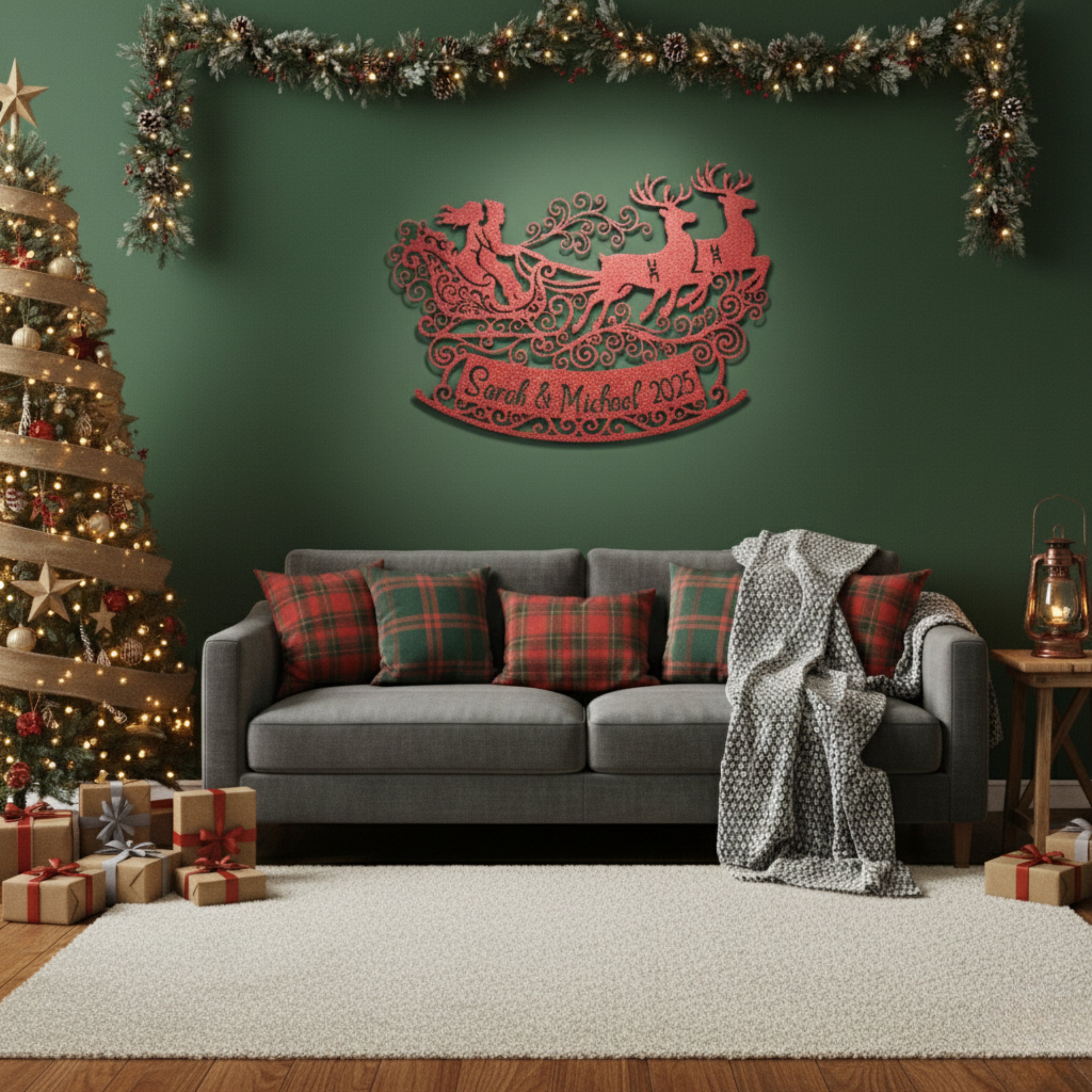 Personalized Sleigh For Two Monogram
