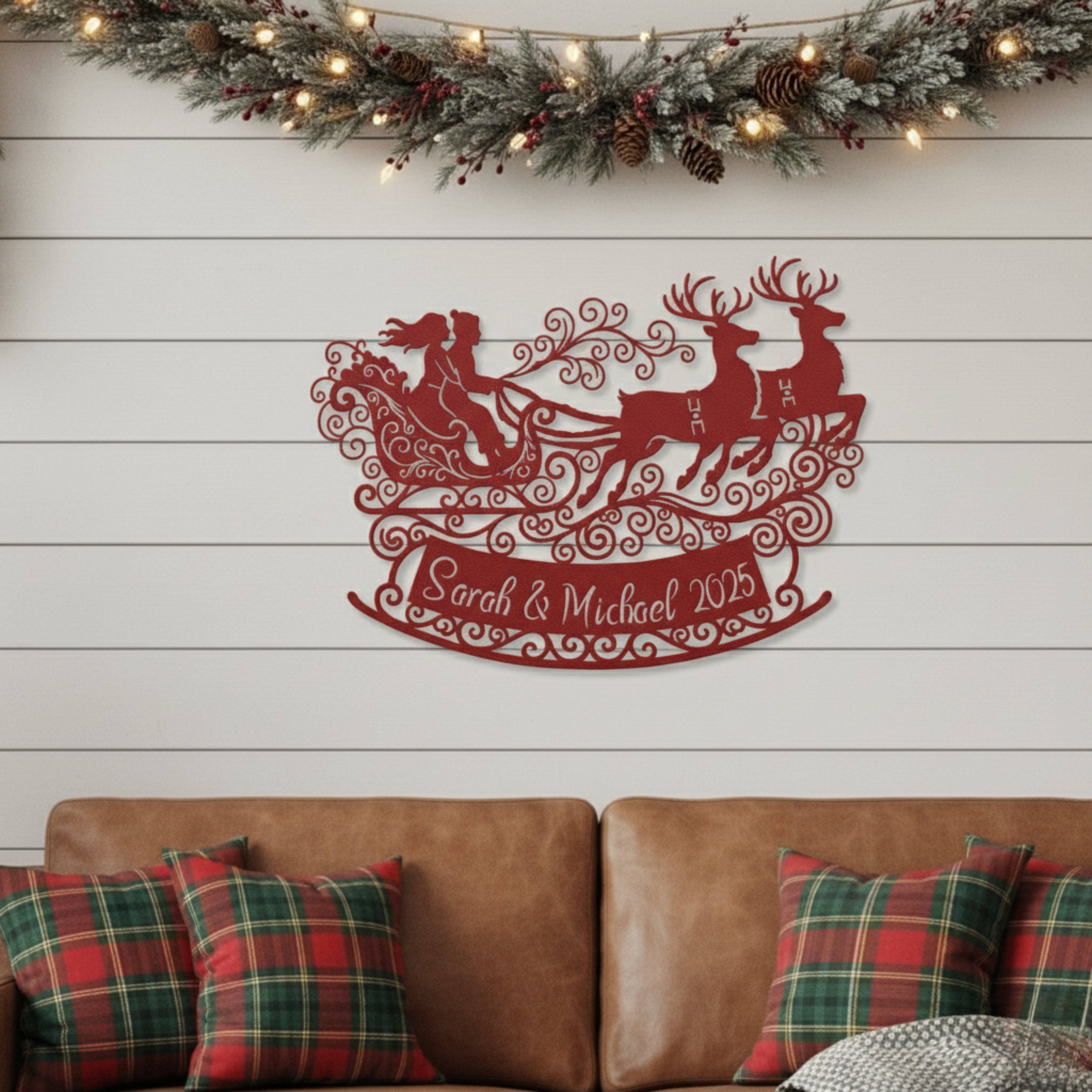 Personalized Sleigh For Two Monogram