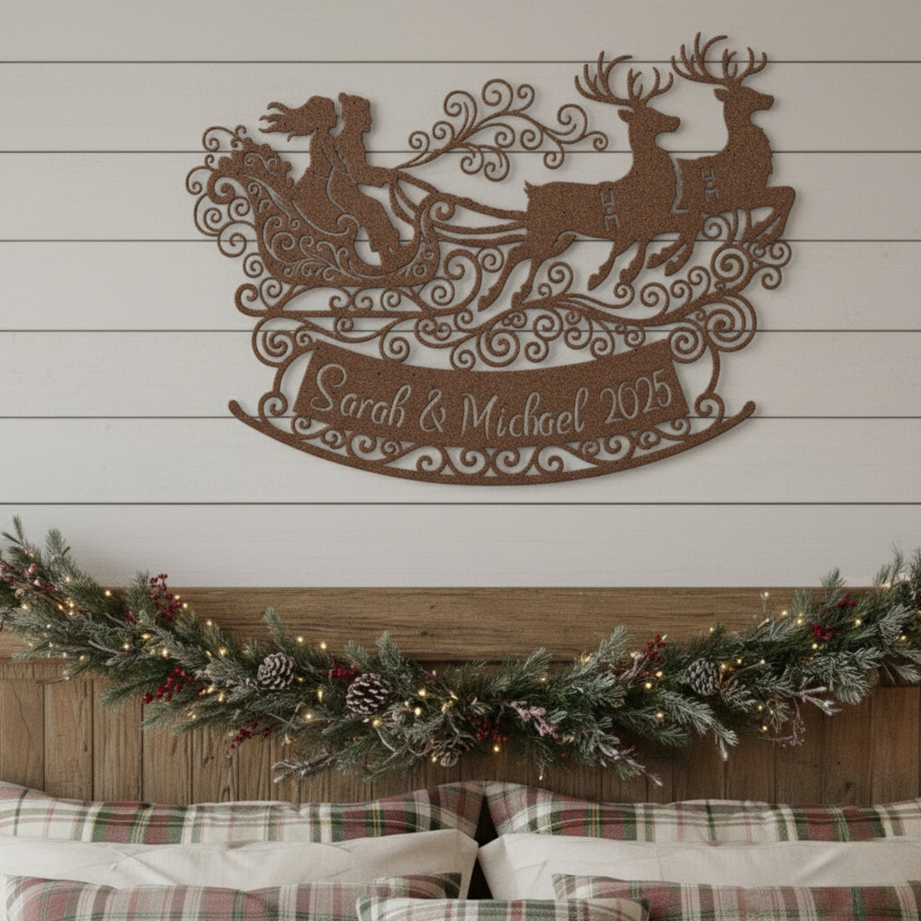 Personalized Sleigh For Two Monogram