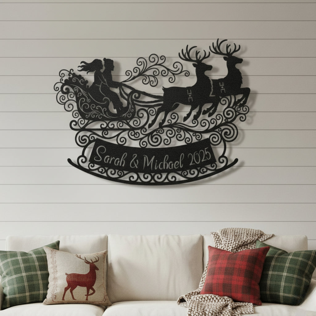 Personalized Sleigh For Two Monogram
