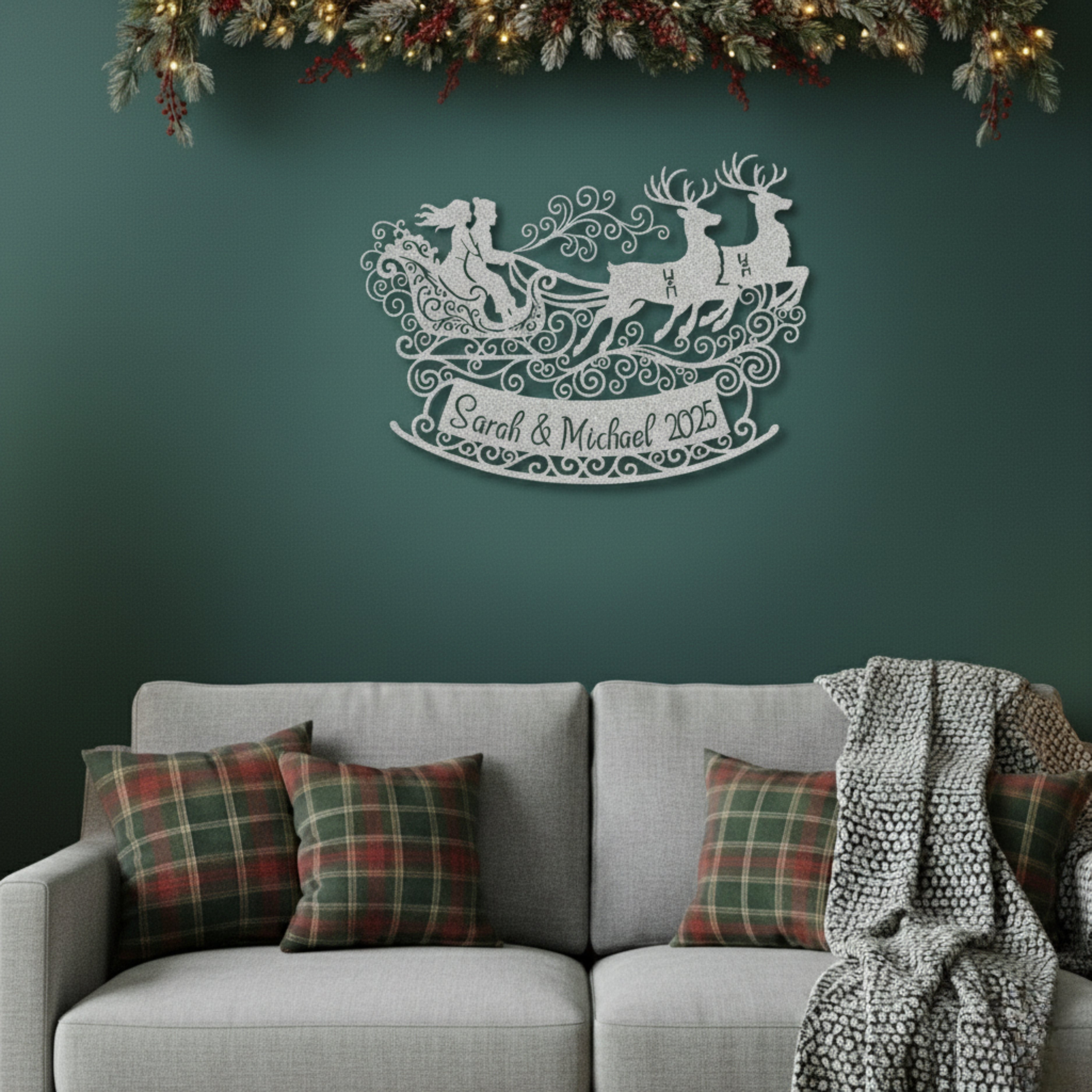 Personalized Sleigh For Two Monogram