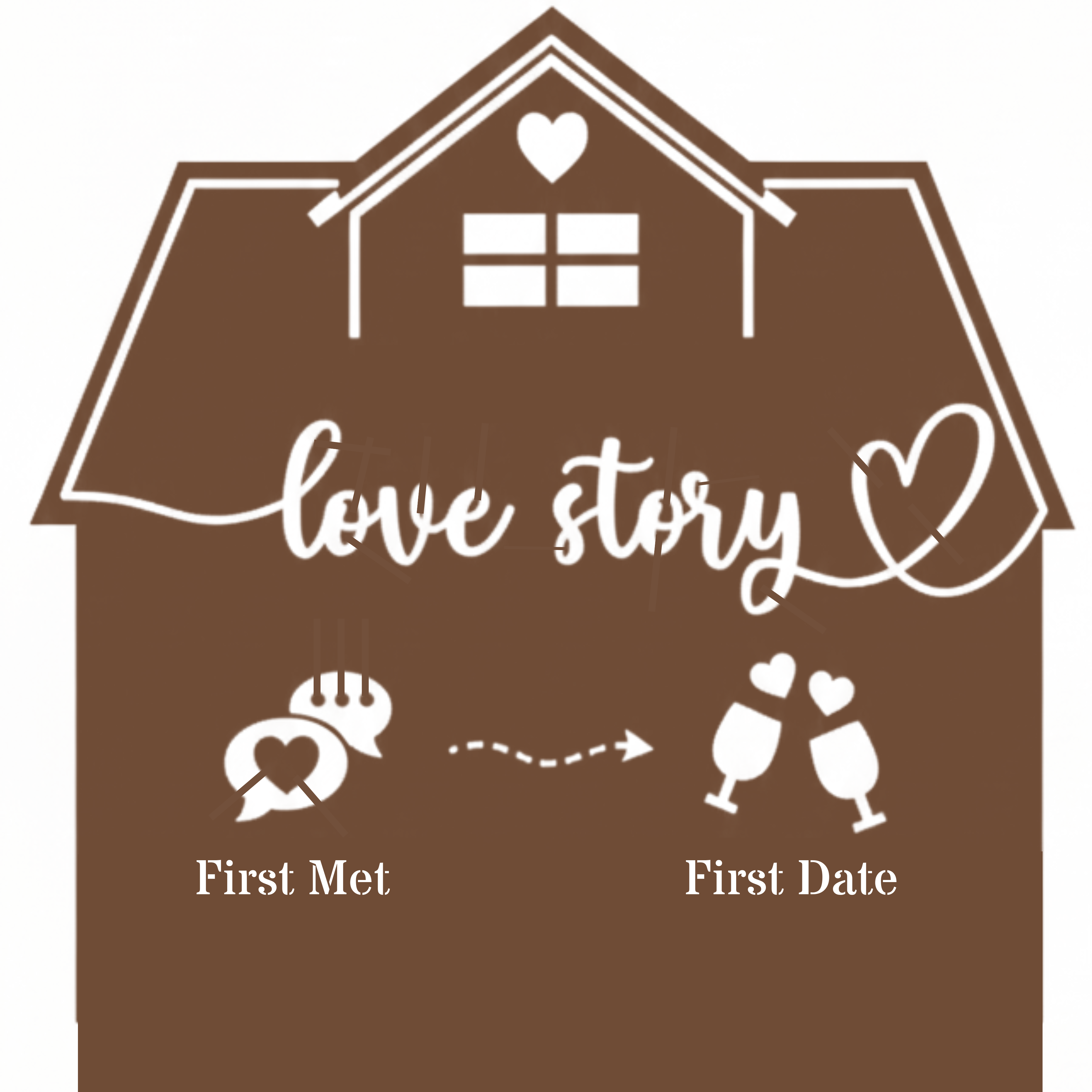 Personalized Love Story Metal Wall Art (First Date)