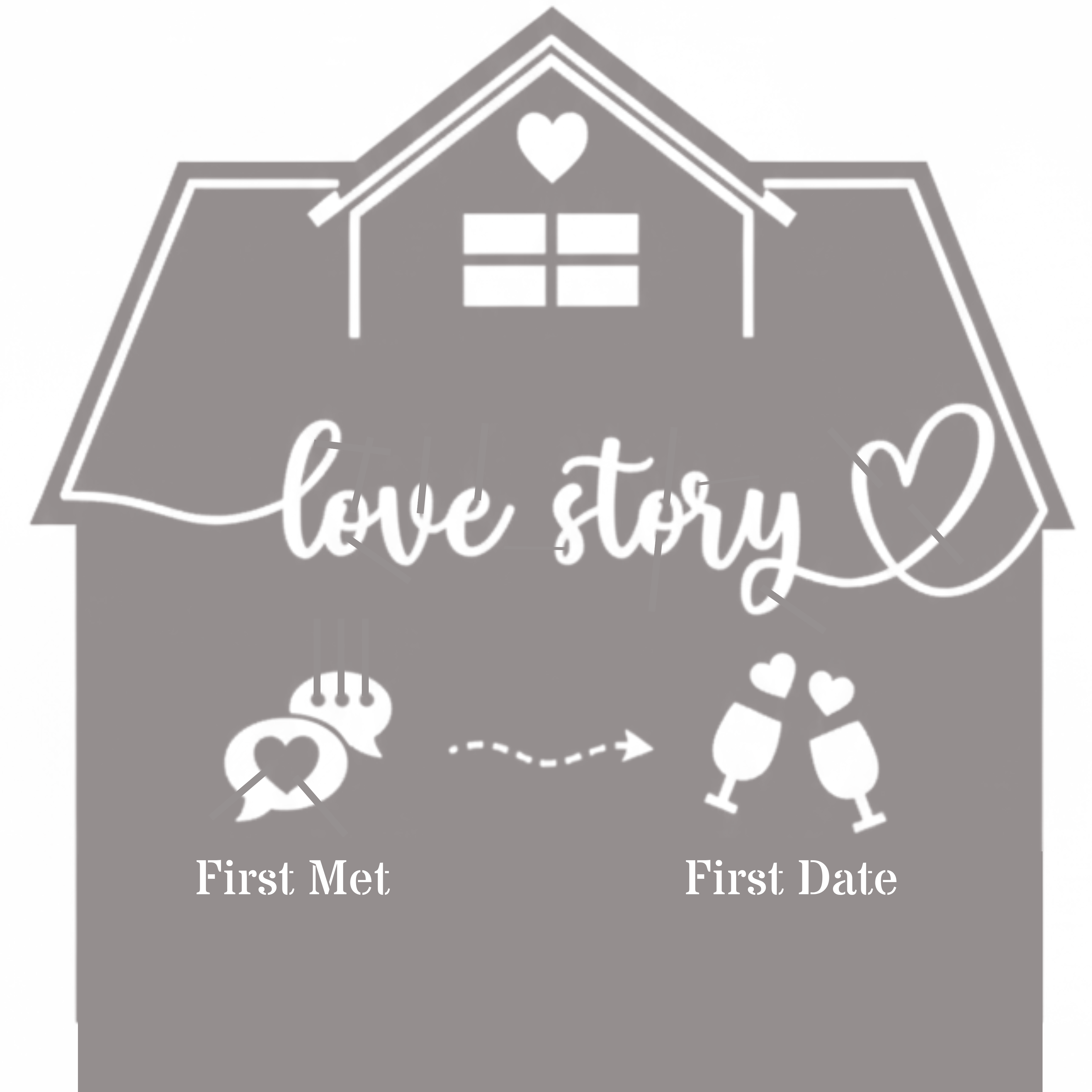 Personalized Love Story Metal Wall Art (First Date)