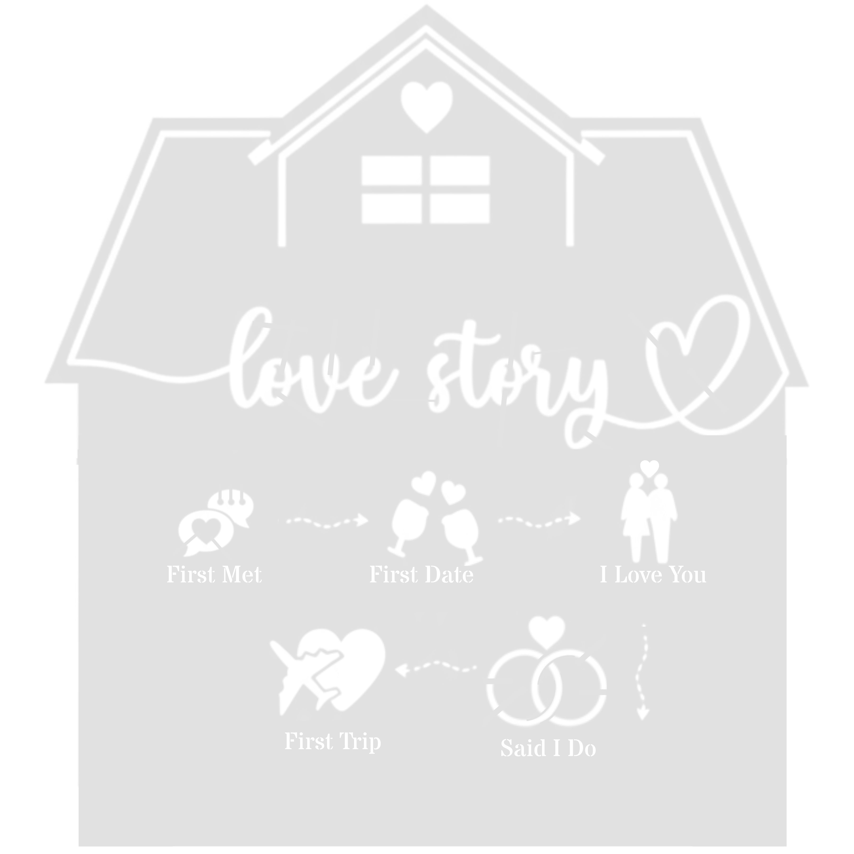 Personalized Love Story Metal Wall Art (First Trip)