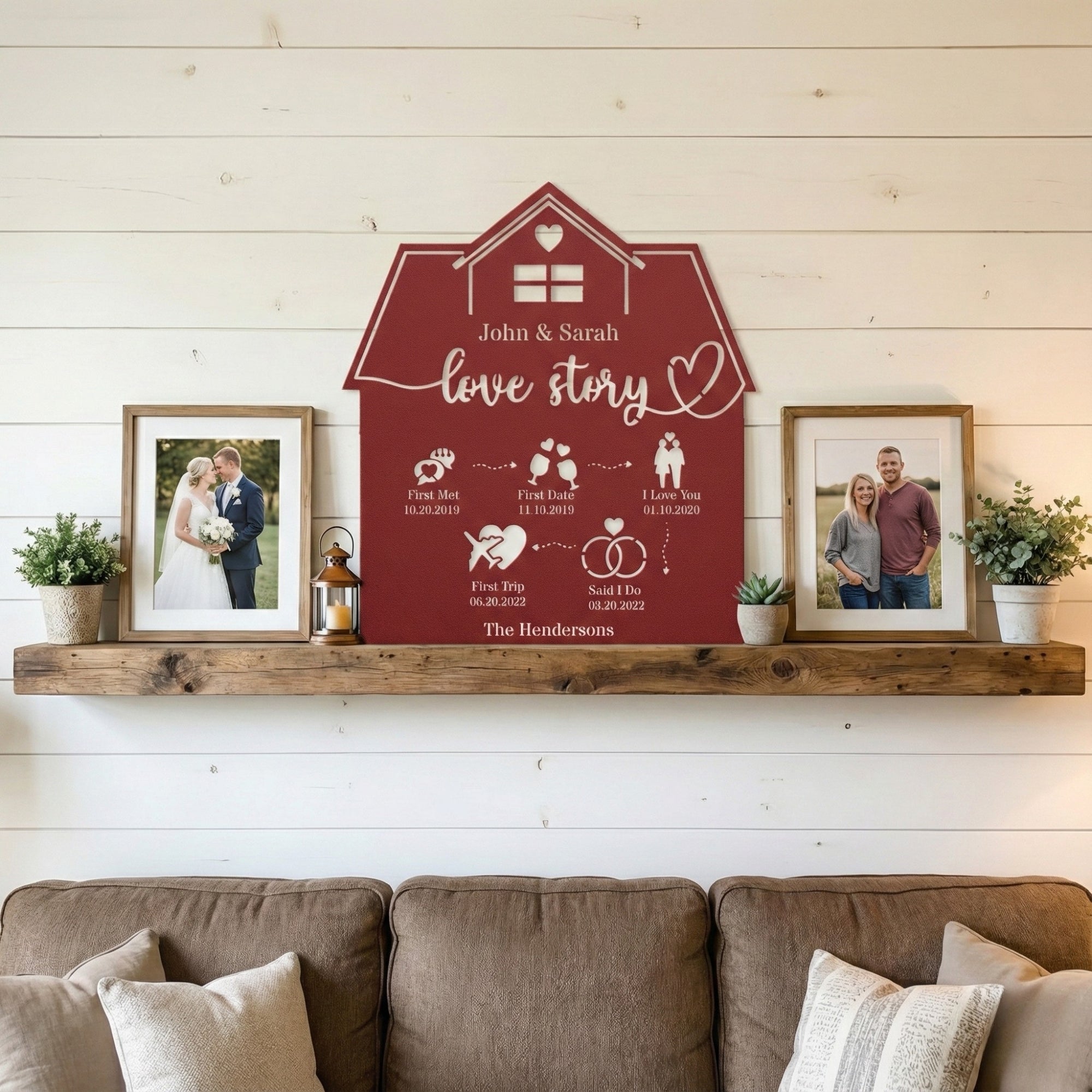 Personalized Love Story Metal Wall Art (First Trip)