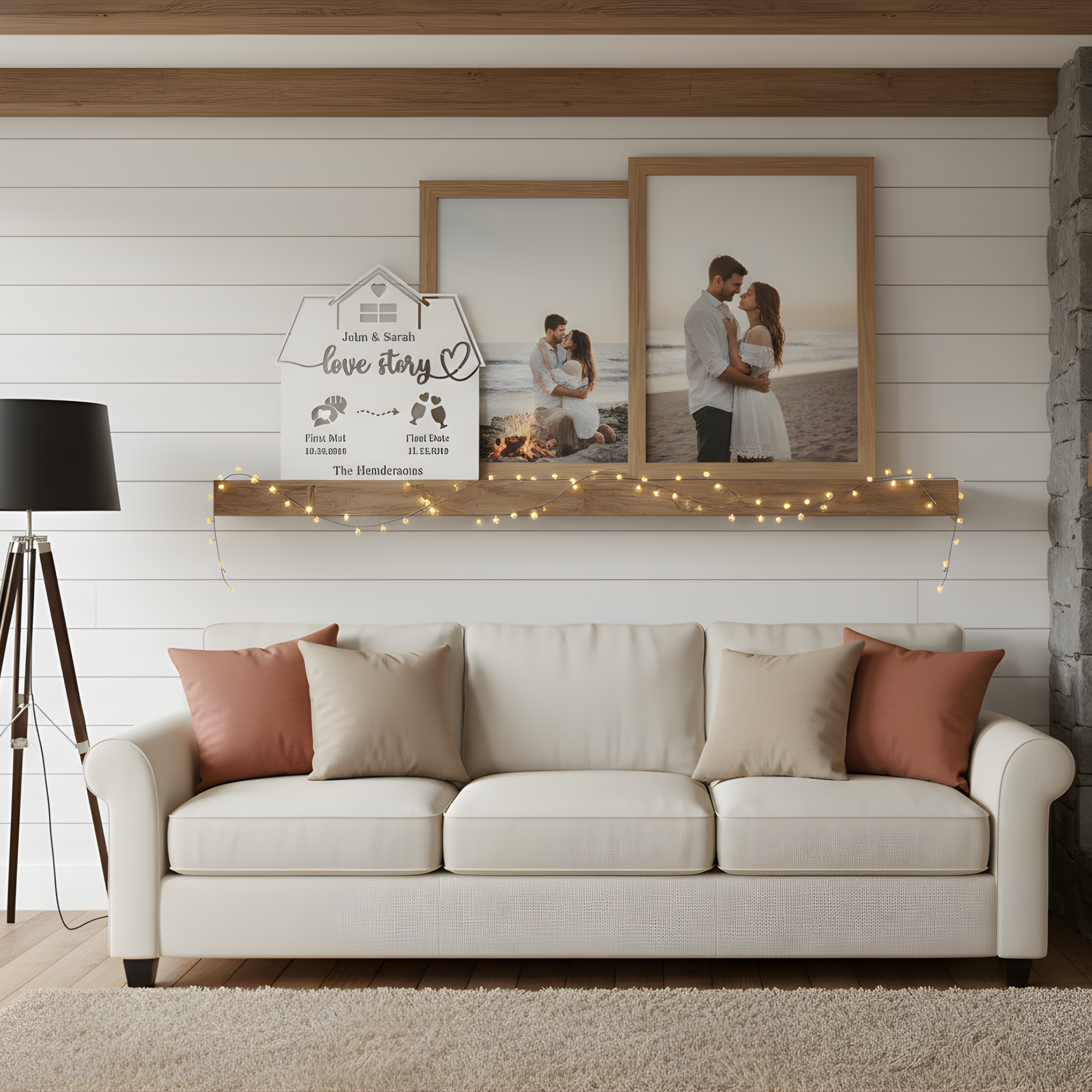 Personalized Love Story Metal Wall Art (First Date)