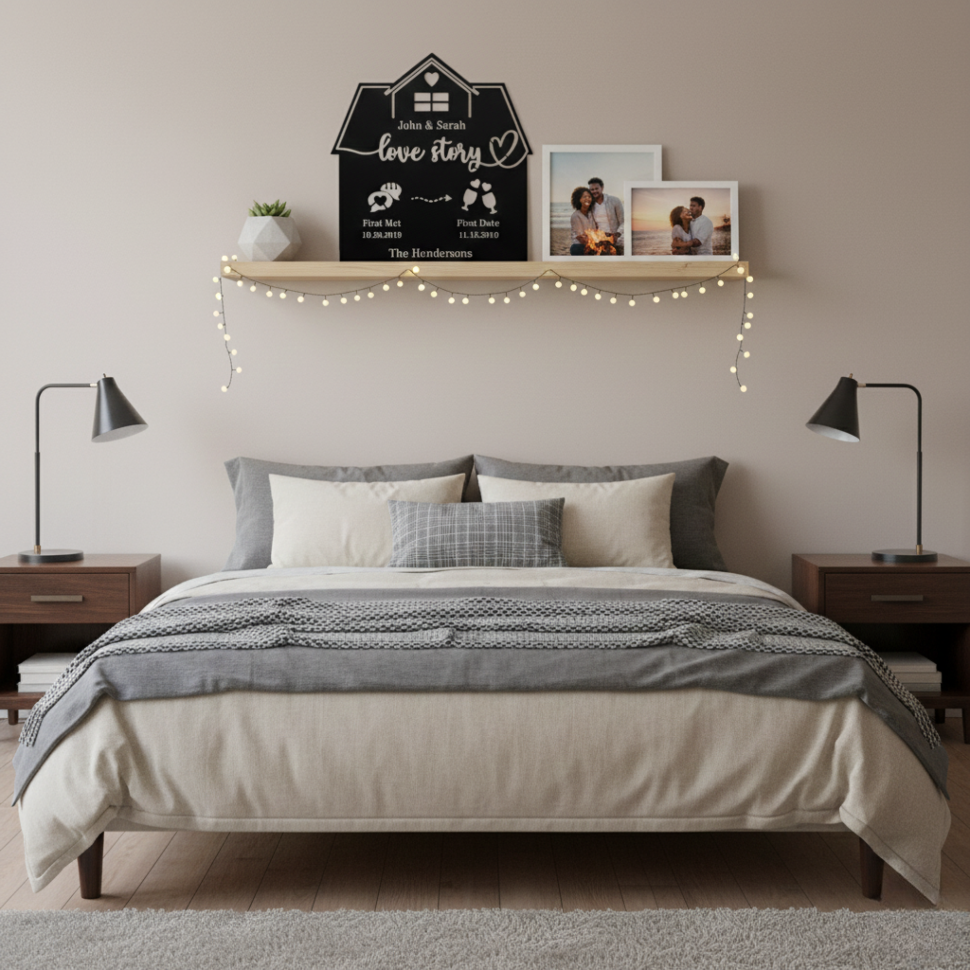 Personalized Love Story Metal Wall Art (First Date)