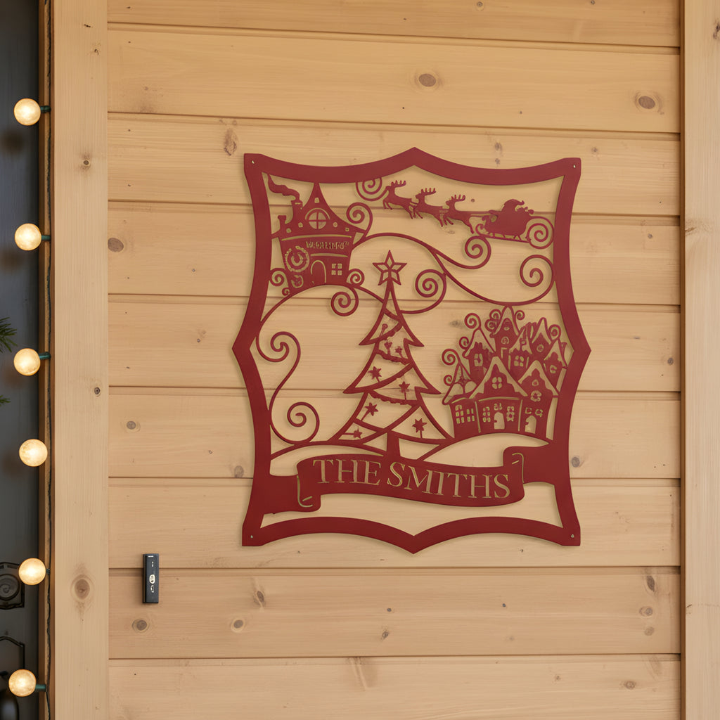 Personalized Christmas Village Monogram