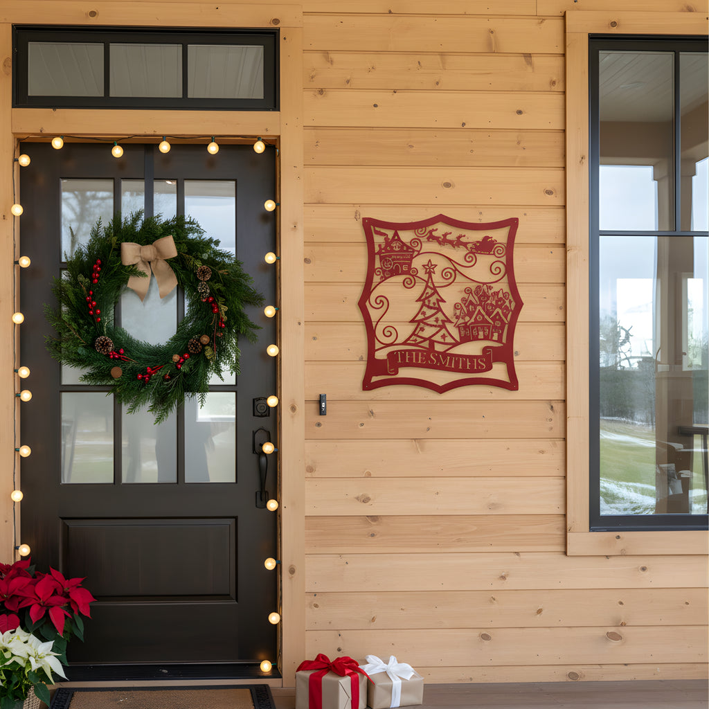 Personalized Christmas Village Monogram