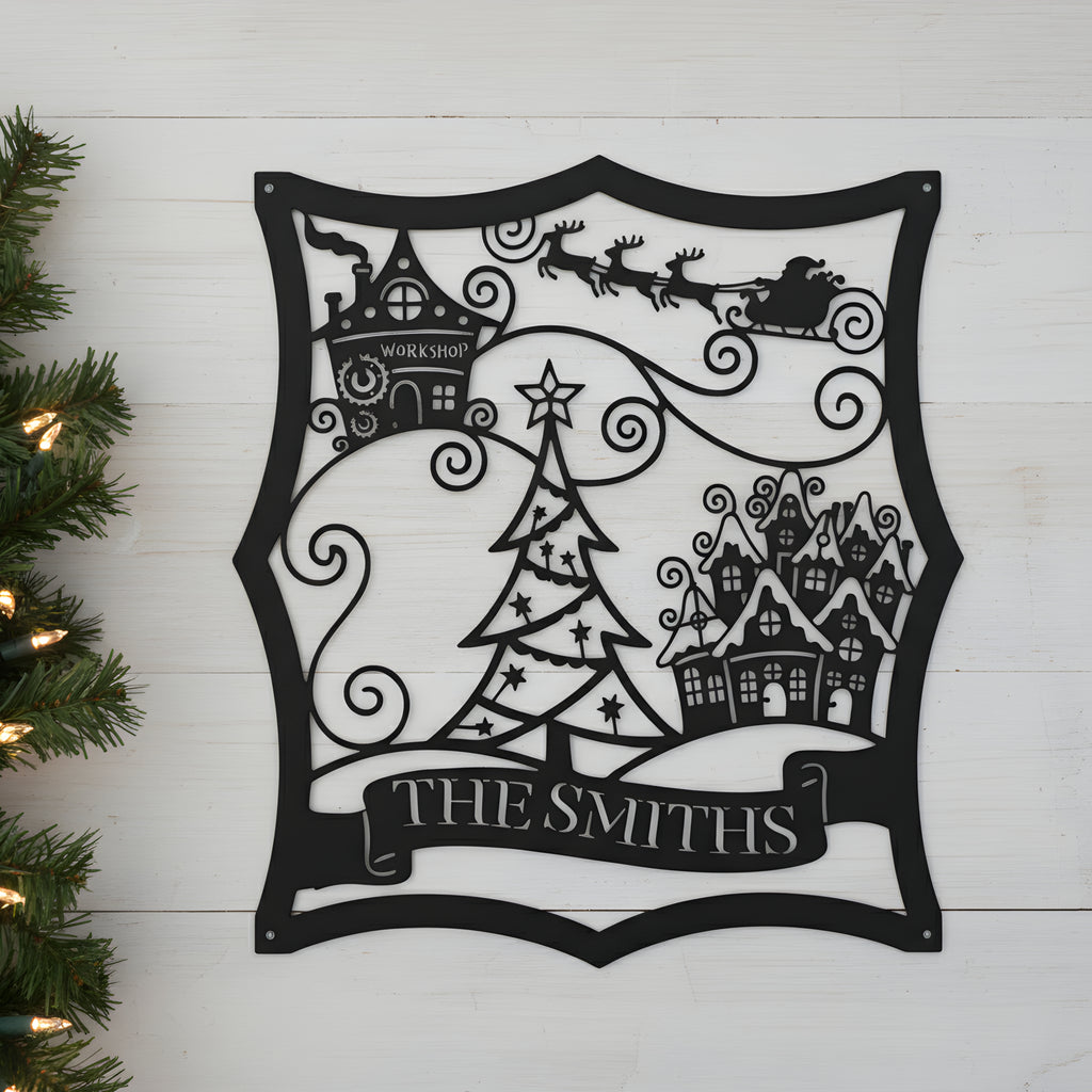 Personalized Christmas Village Monogram