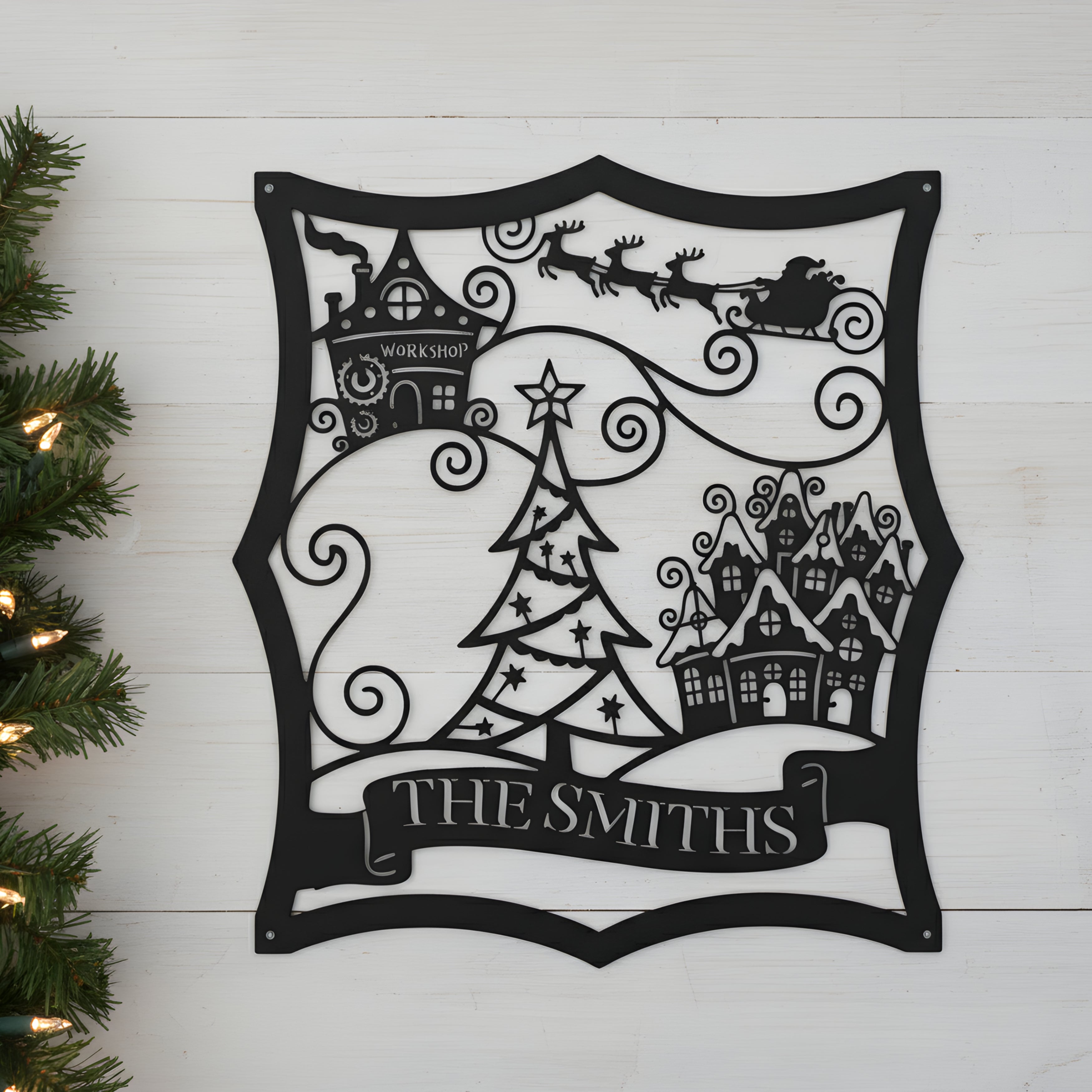 Personalized Christmas Village Monogram