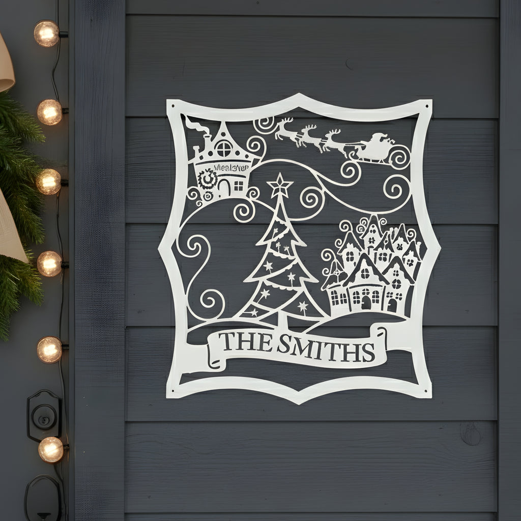 Personalized Christmas Village Monogram