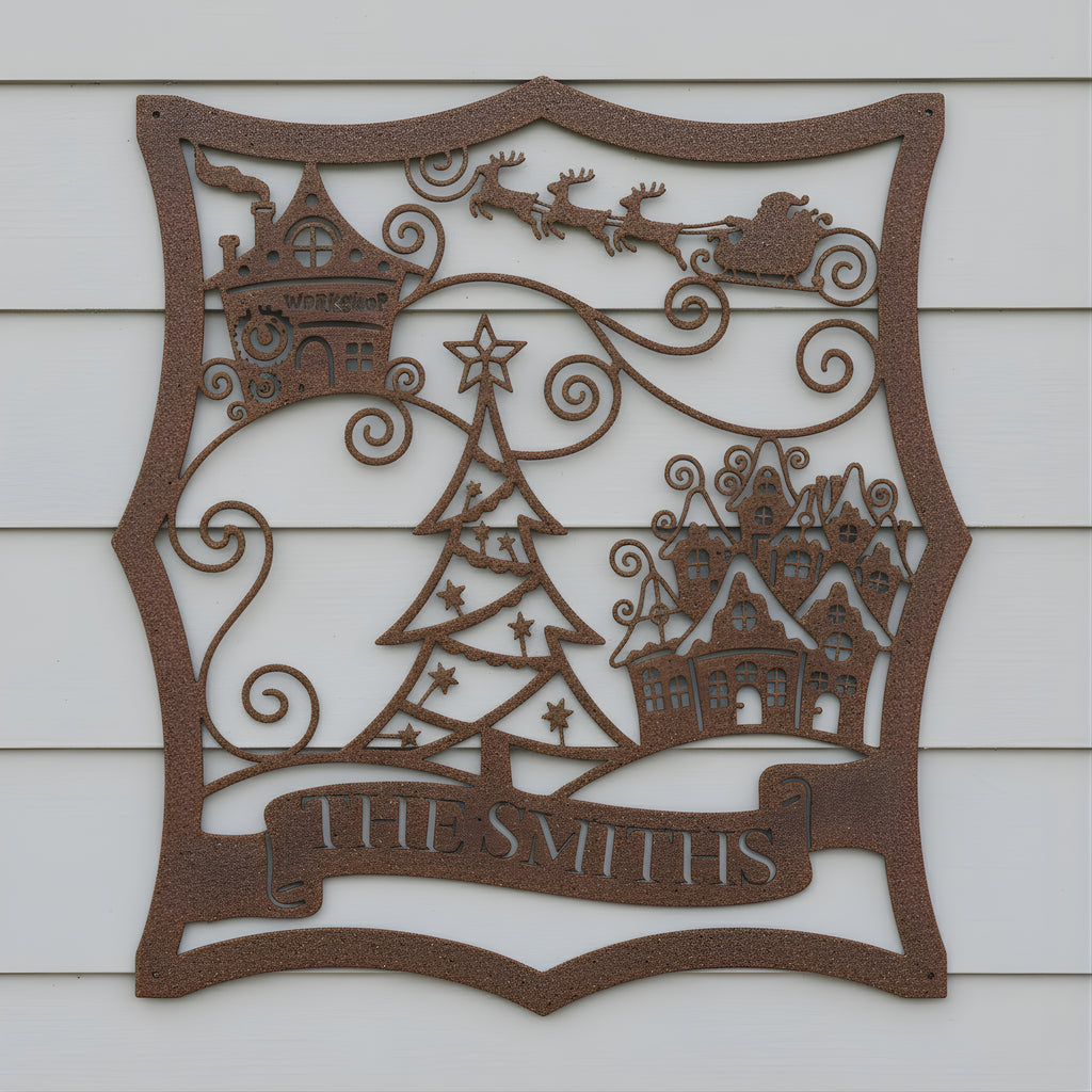 Personalized Christmas Village Monogram