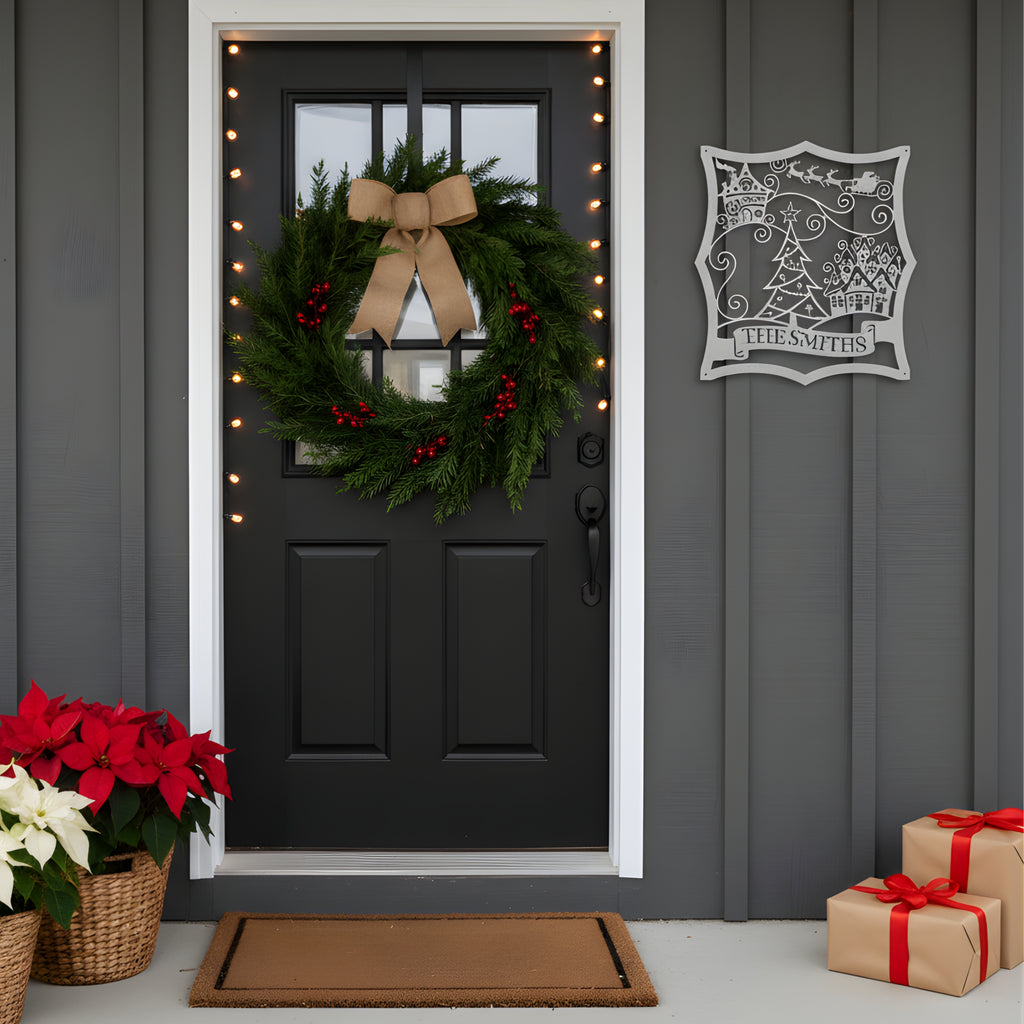 Personalized Christmas Village Monogram