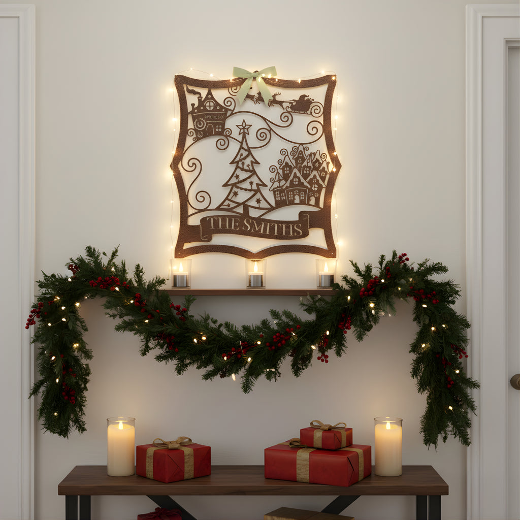 Personalized Christmas Village Monogram