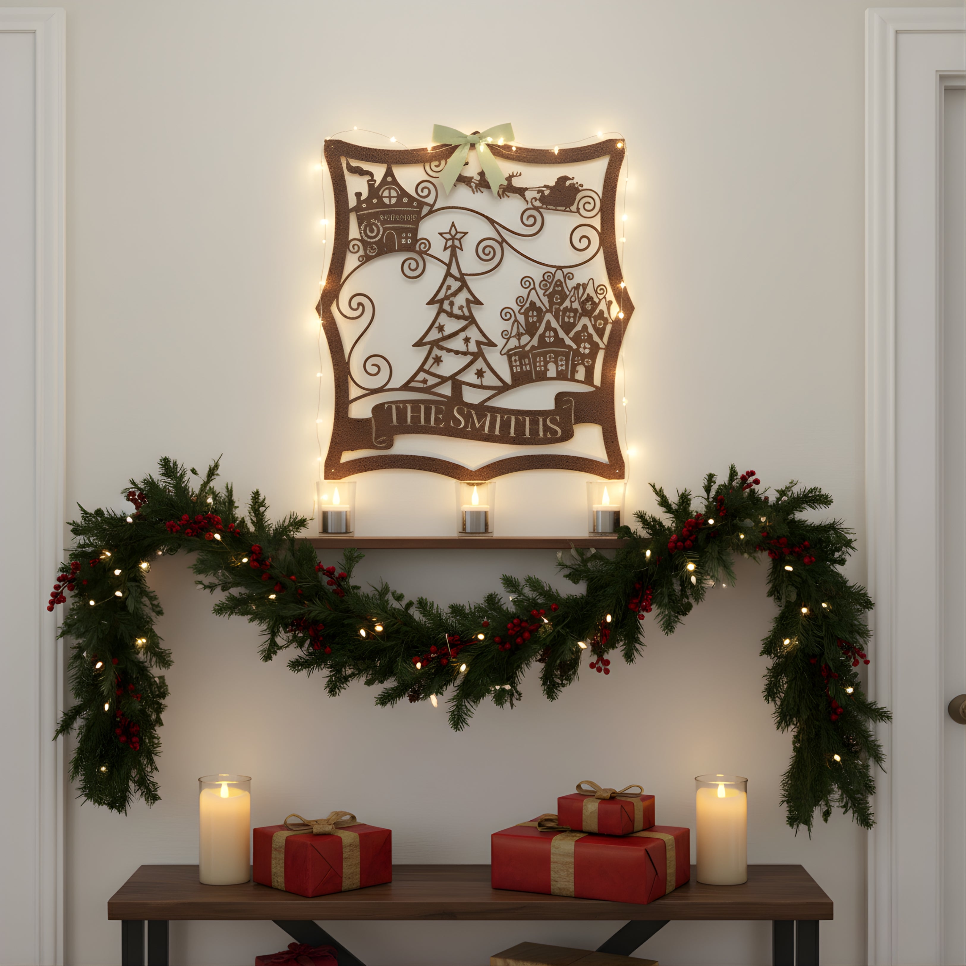 Personalized Christmas Village Monogram