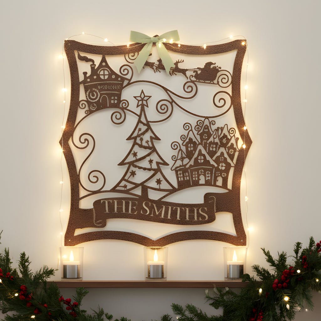 Personalized Christmas Village Monogram