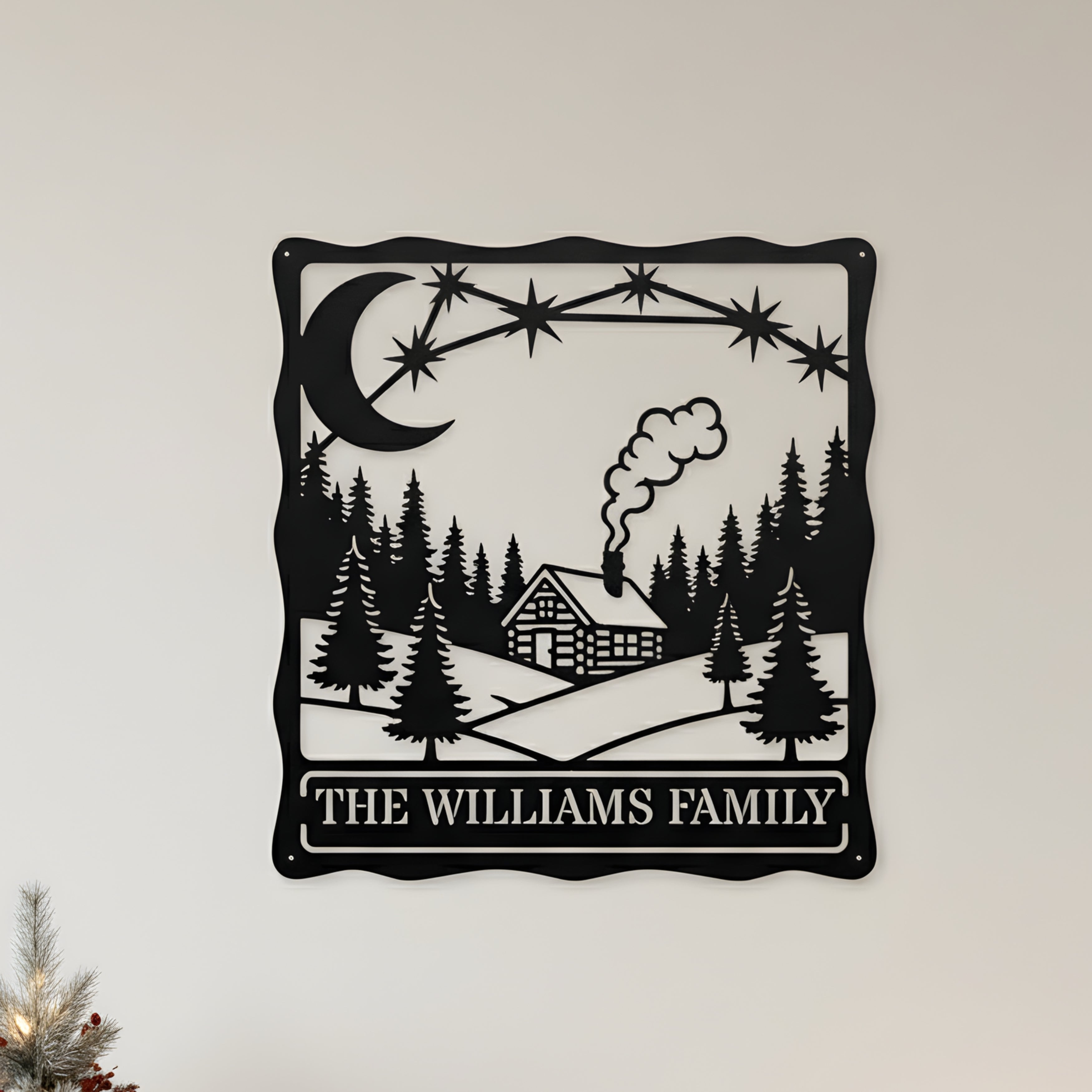 Personalized Cozy Cabin Monogram