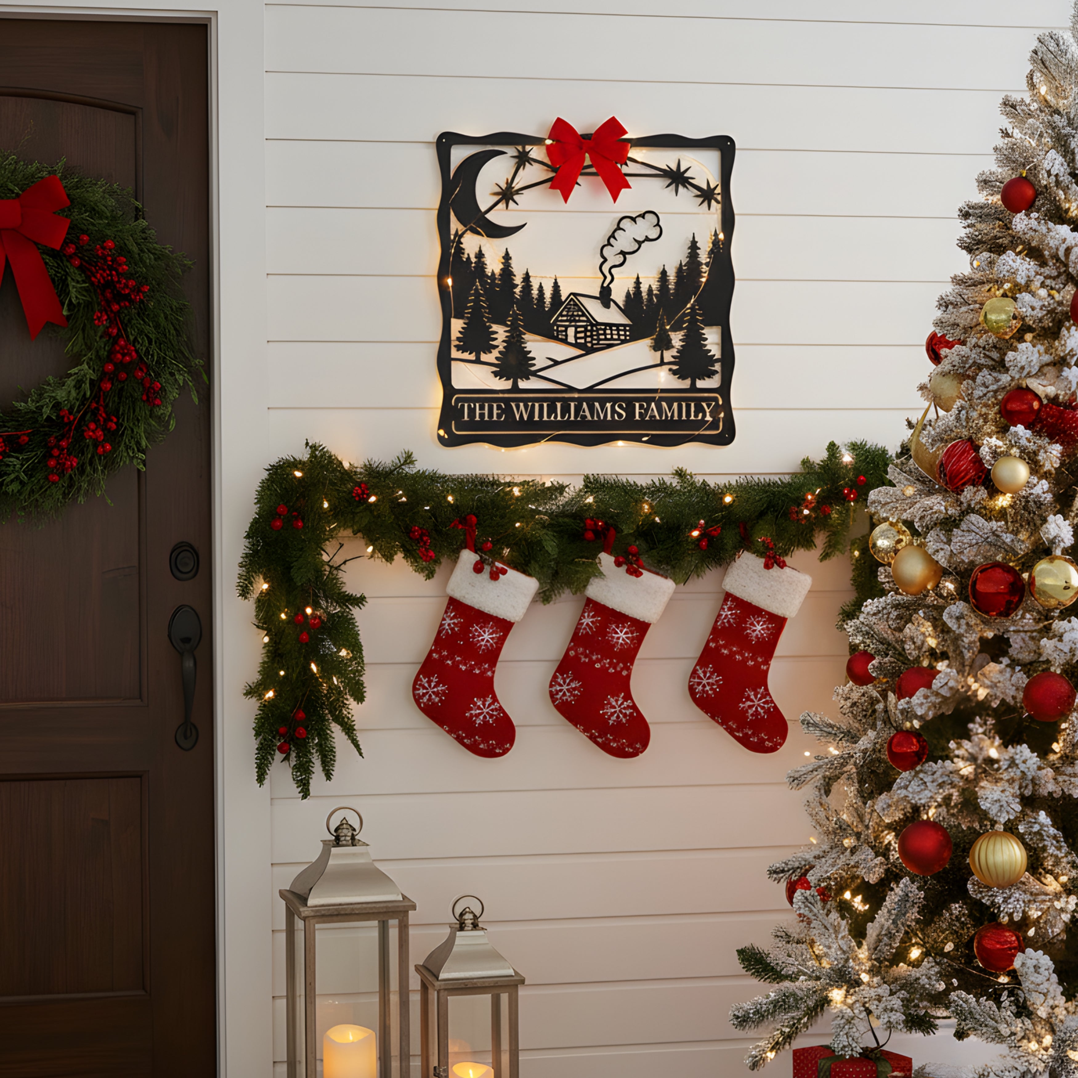 Personalized Cozy Cabin Monogram