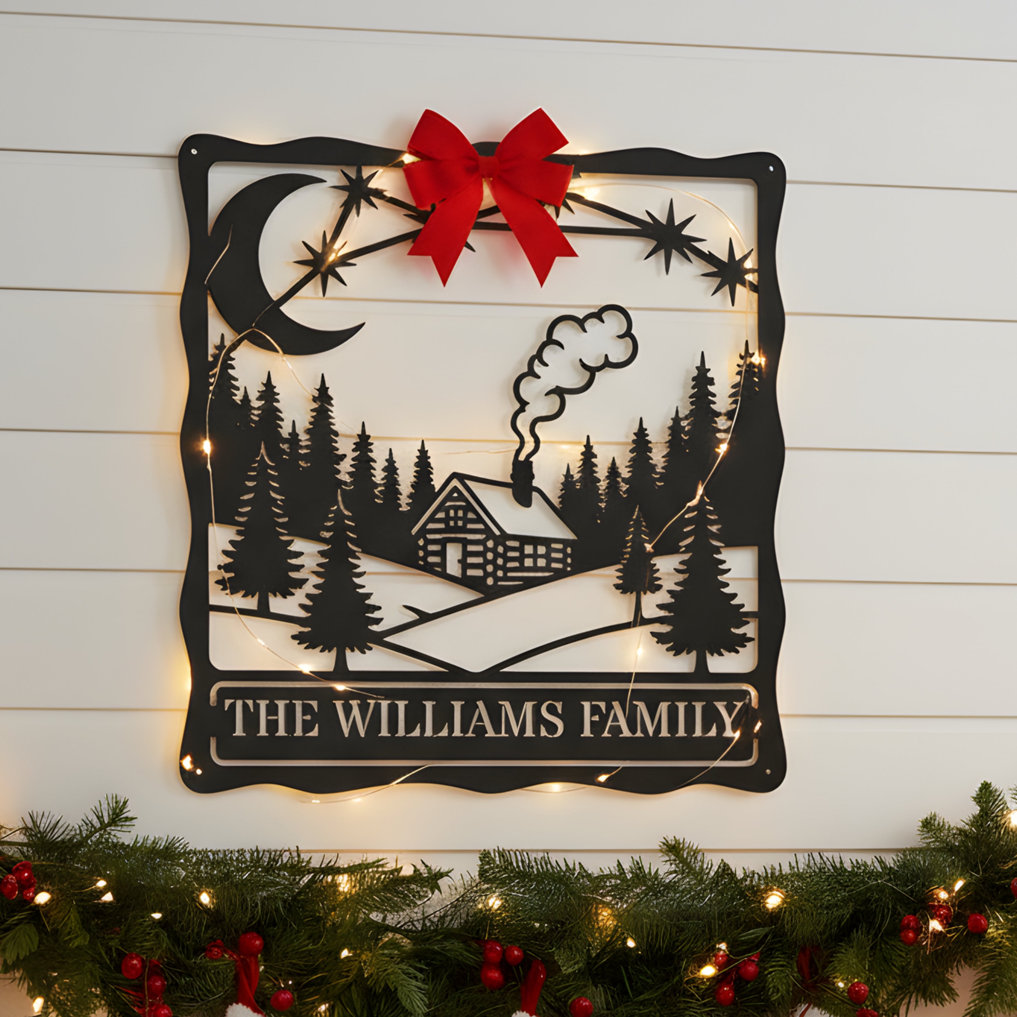 Personalized Cozy Cabin Monogram