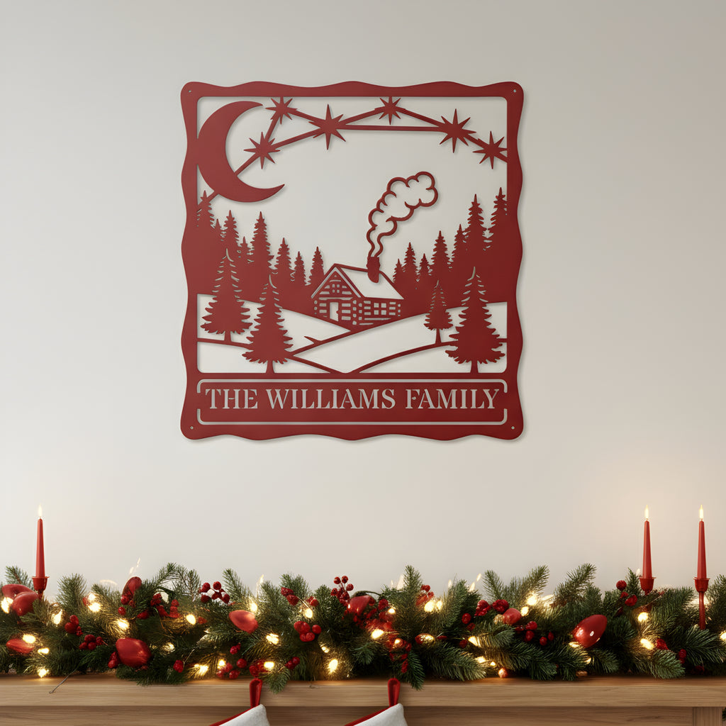 Personalized Cozy Cabin Monogram