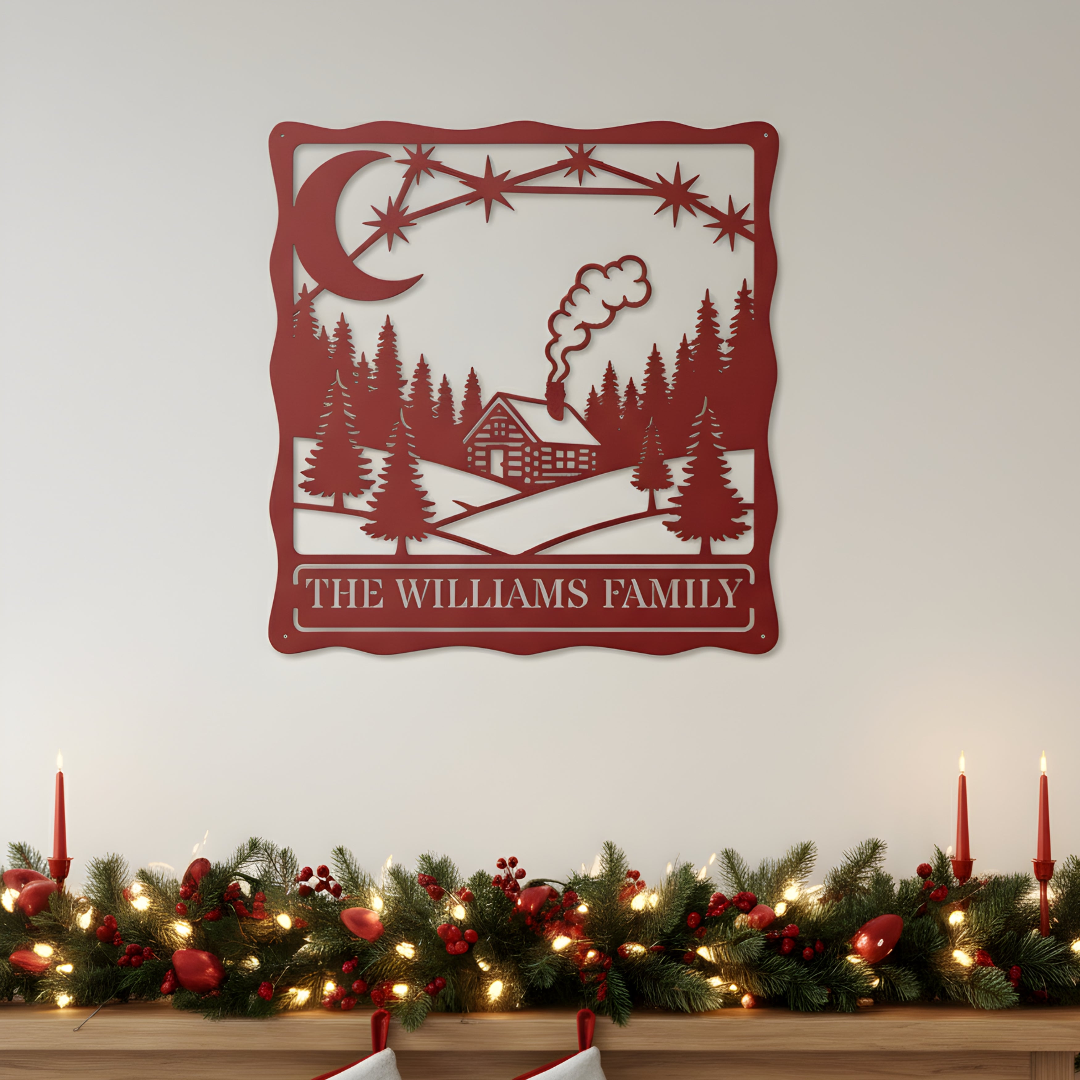 Personalized Cozy Cabin Monogram