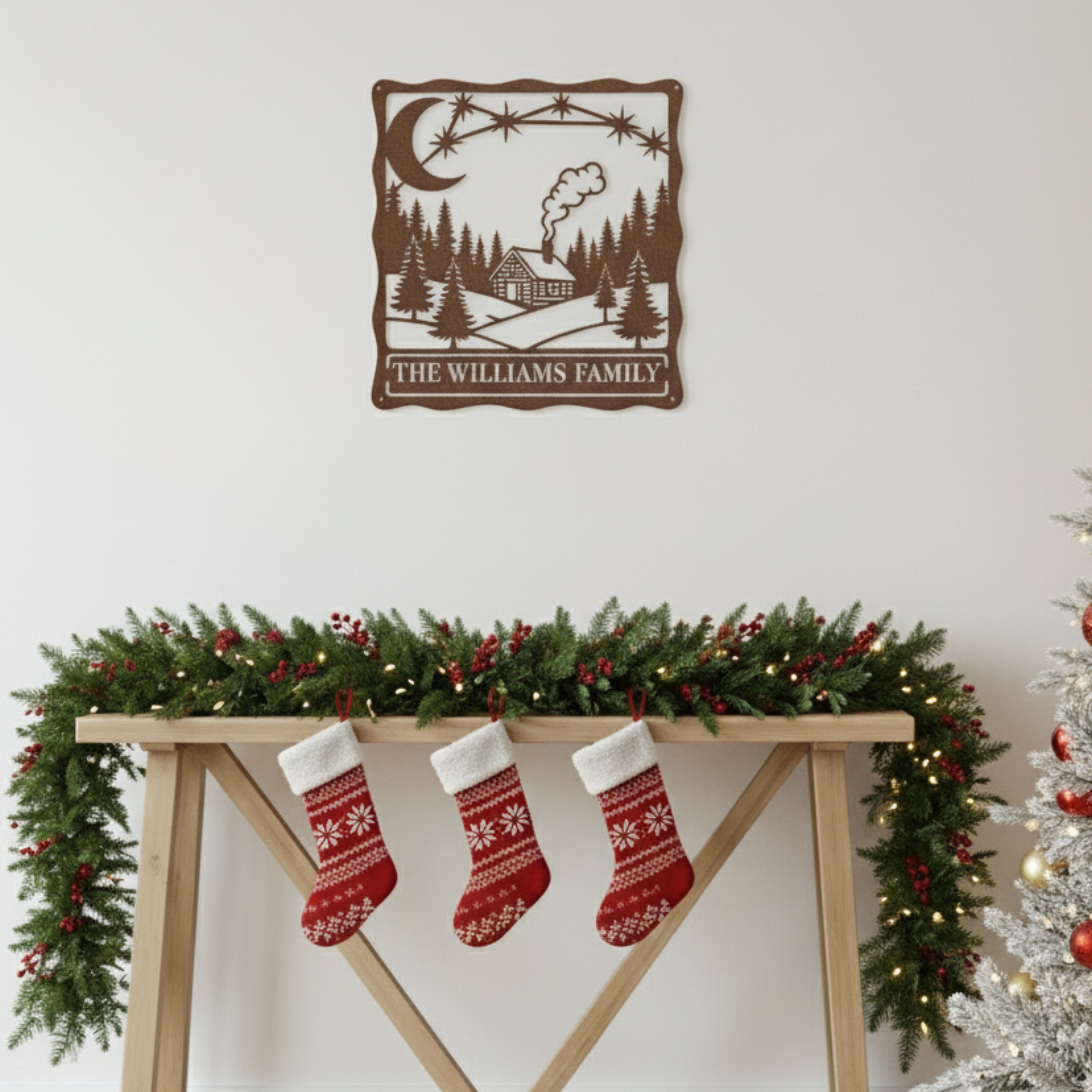 Personalized Cozy Cabin Monogram