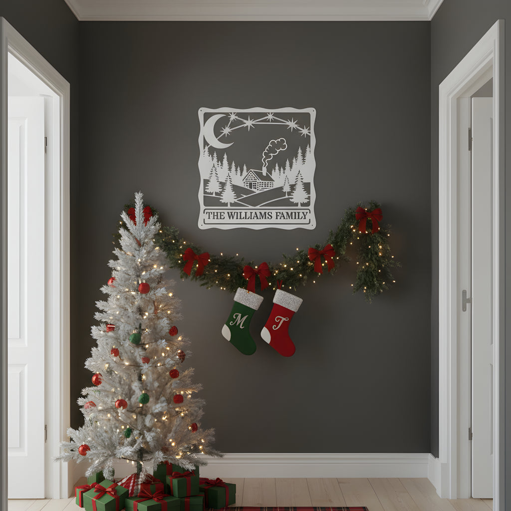 Personalized Cozy Cabin Monogram