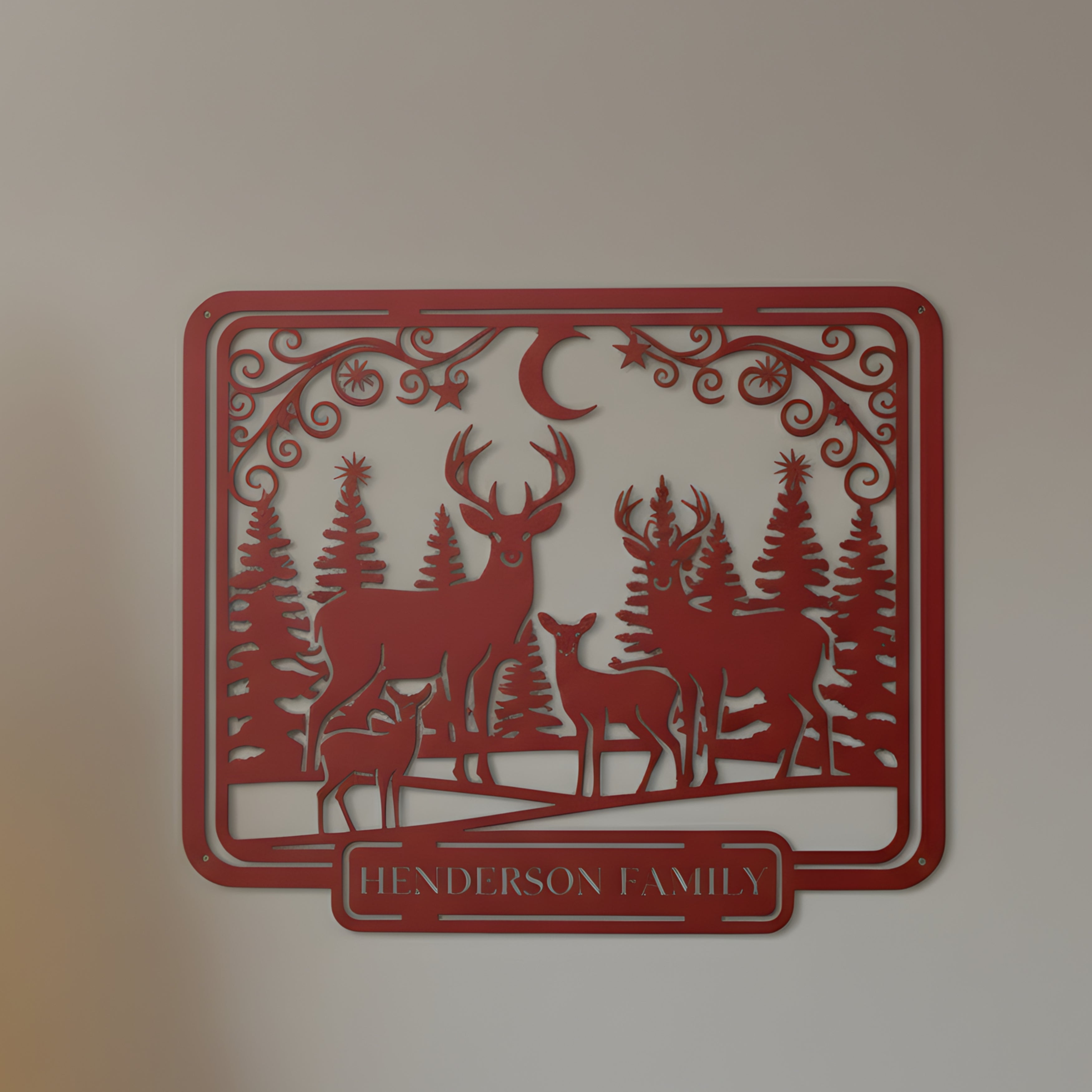 Personalized Deer Family Monogram