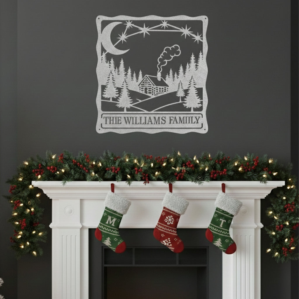 Personalized Cozy Cabin Monogram