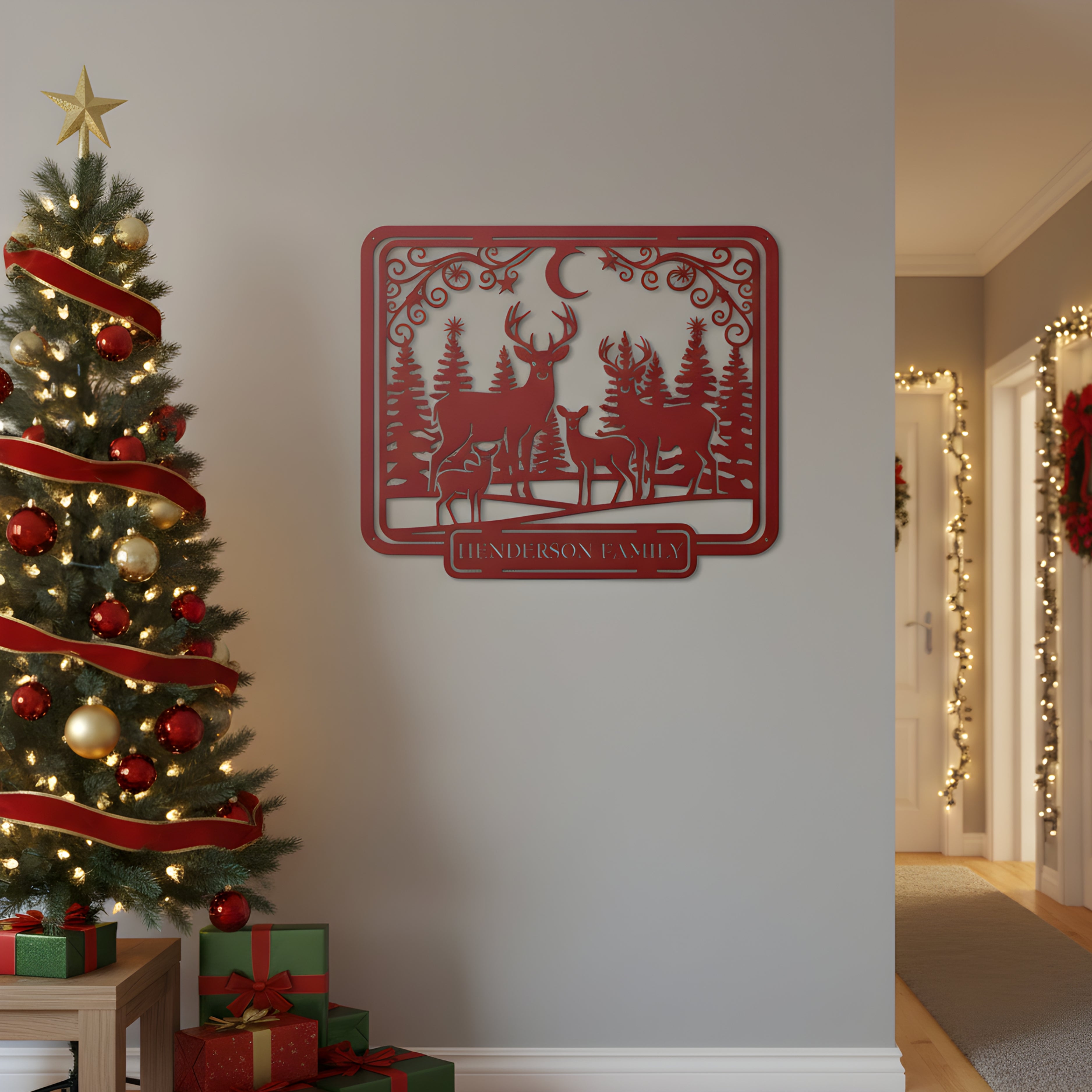 Personalized Deer Family Monogram