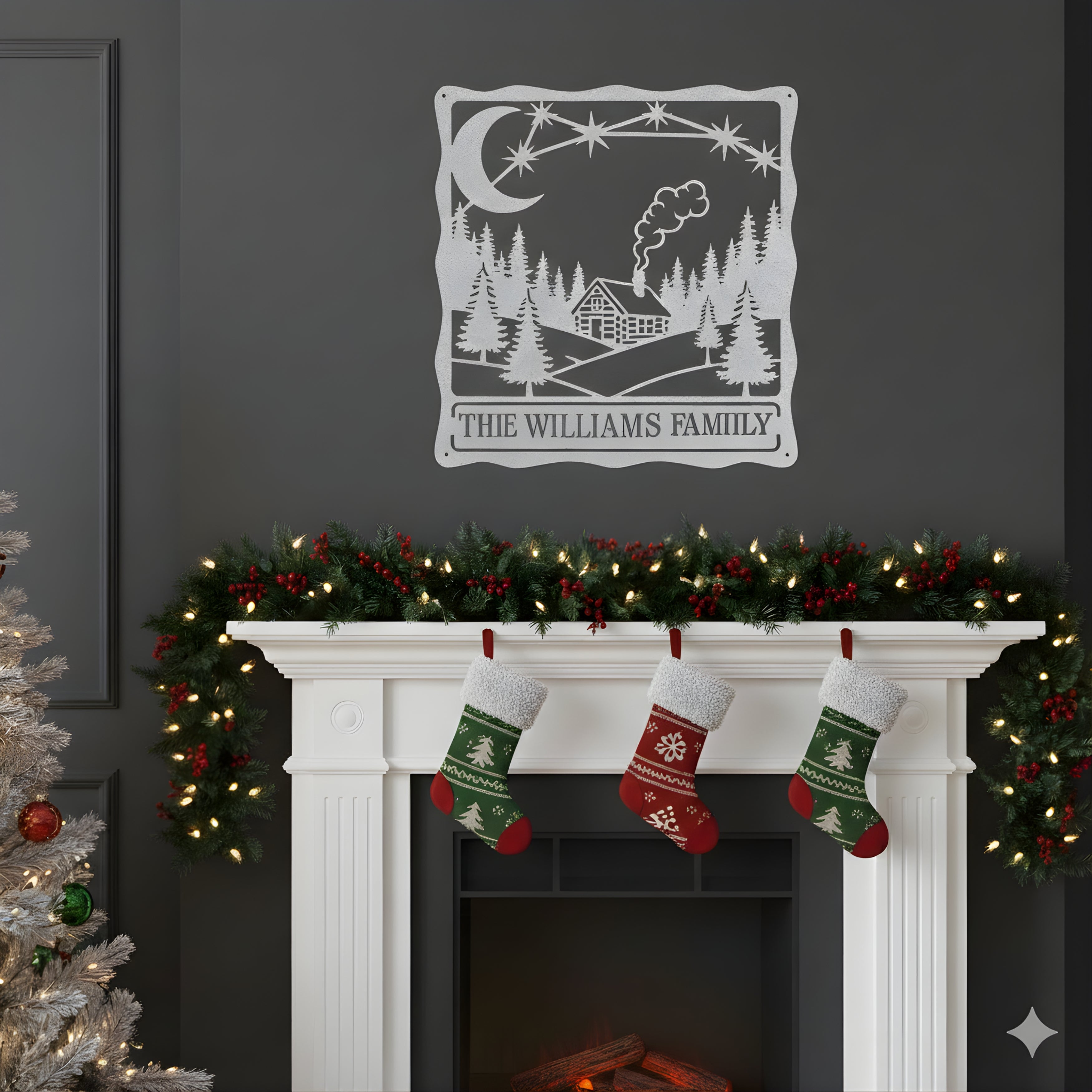 Personalized Cozy Cabin Monogram