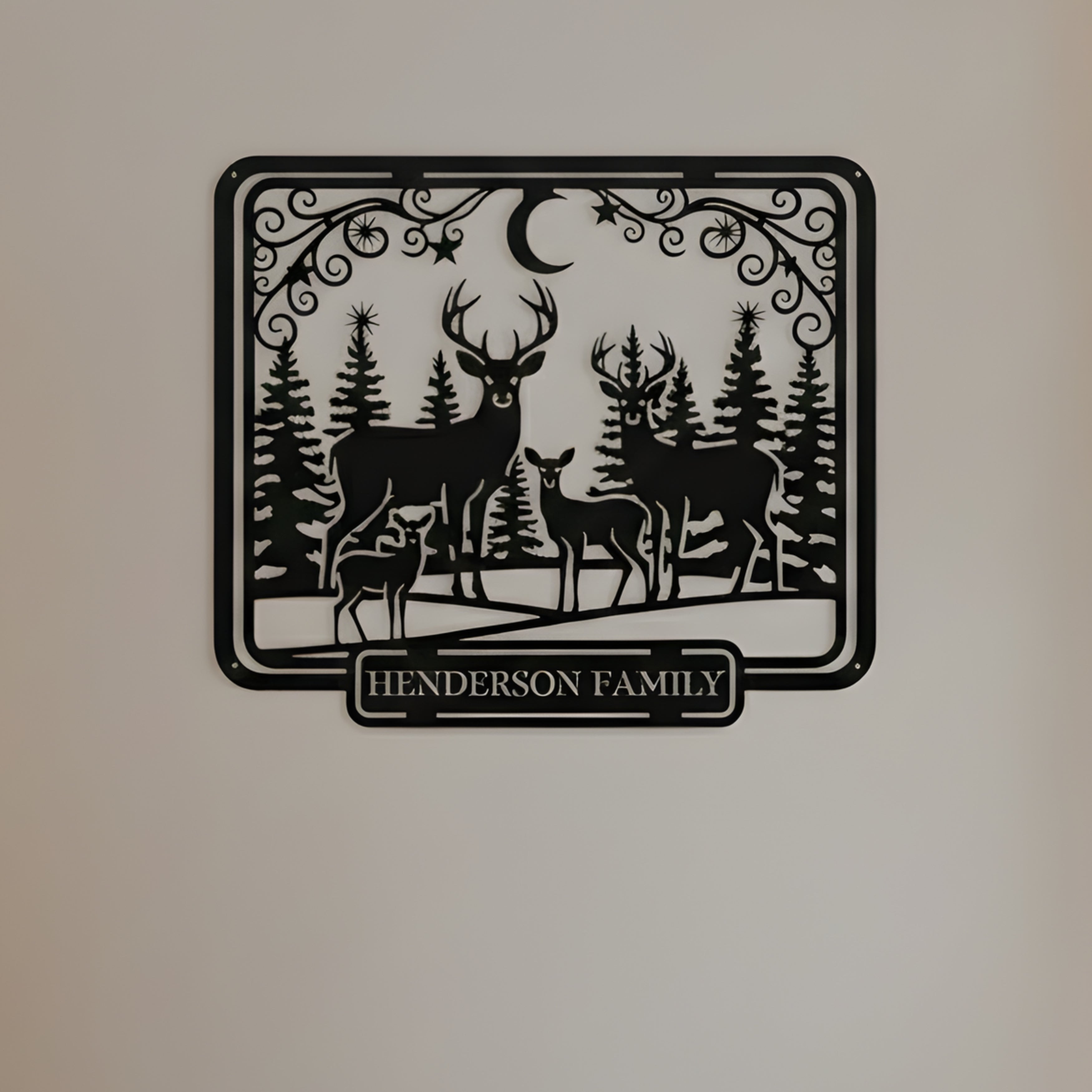 Personalized Deer Family Monogram